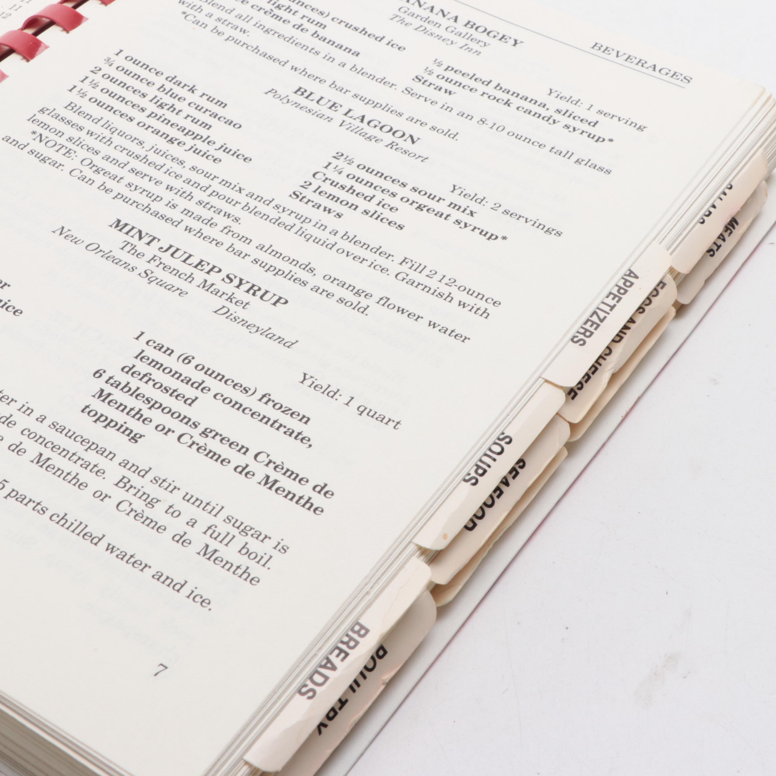 "Cooking with Mickey Around Our World" Cookbook, circa 1987