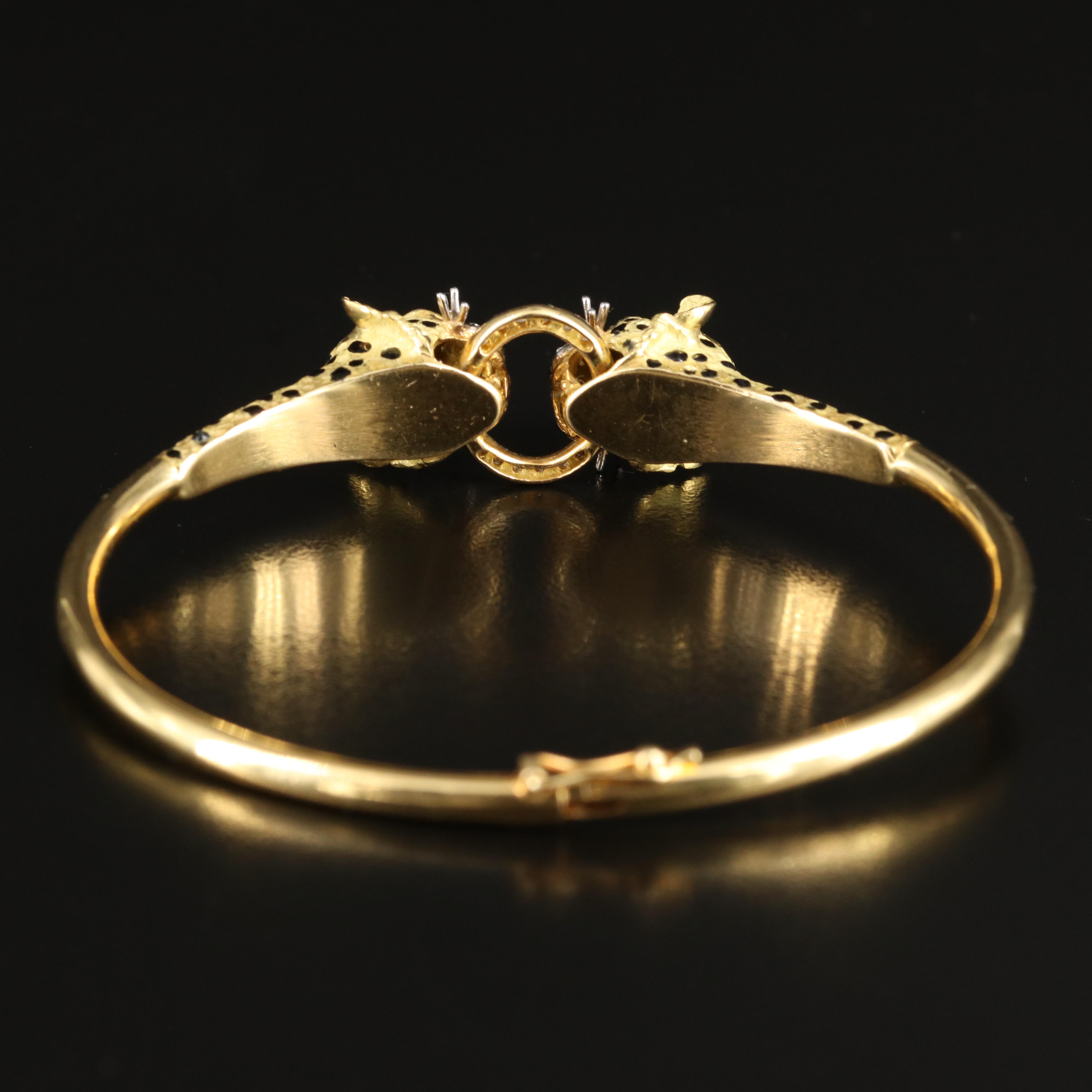 Ramon 18K Diamond, Ruby and Enamel Leopard Jewelry Set