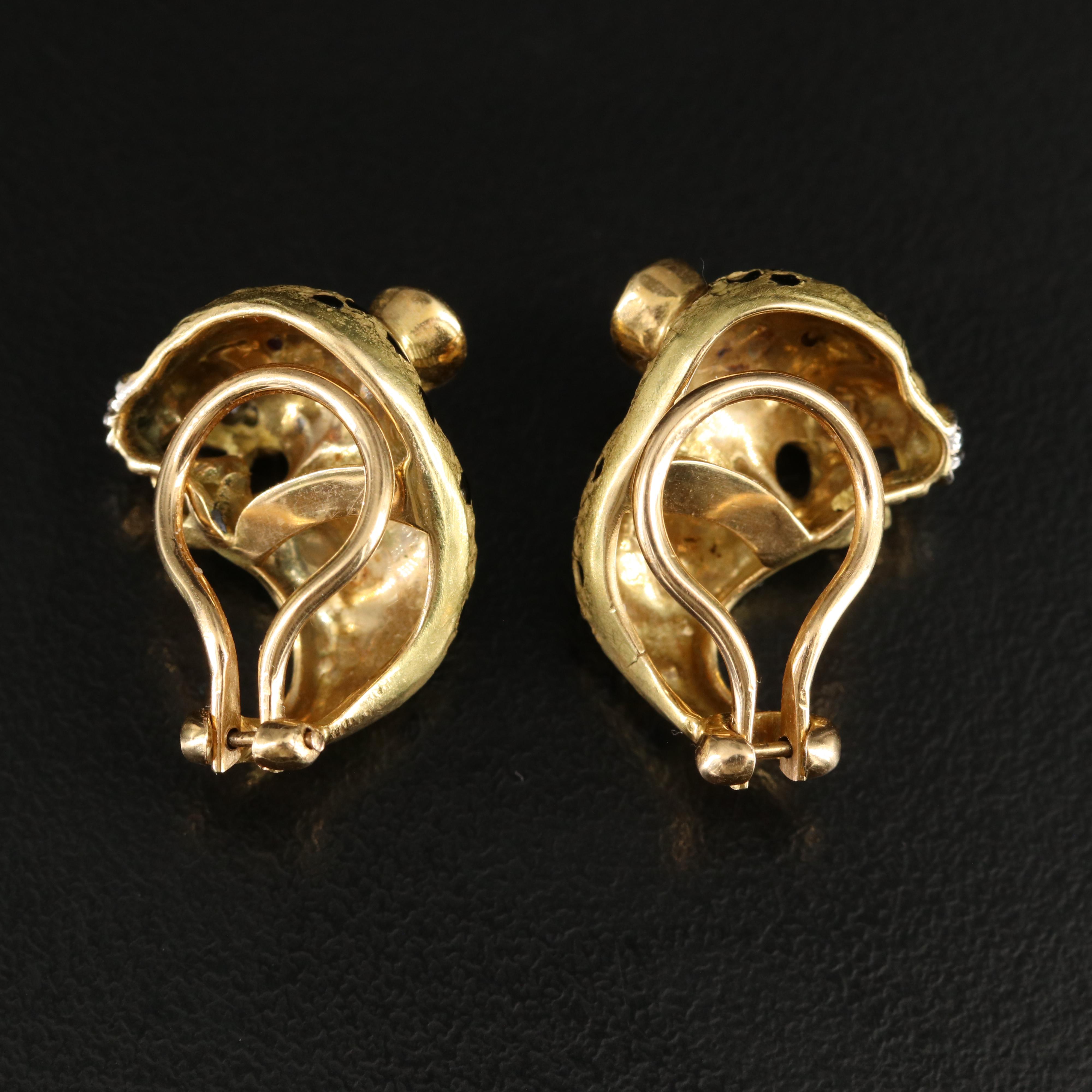 Ramon 18K Diamond, Ruby and Enamel Leopard Jewelry Set