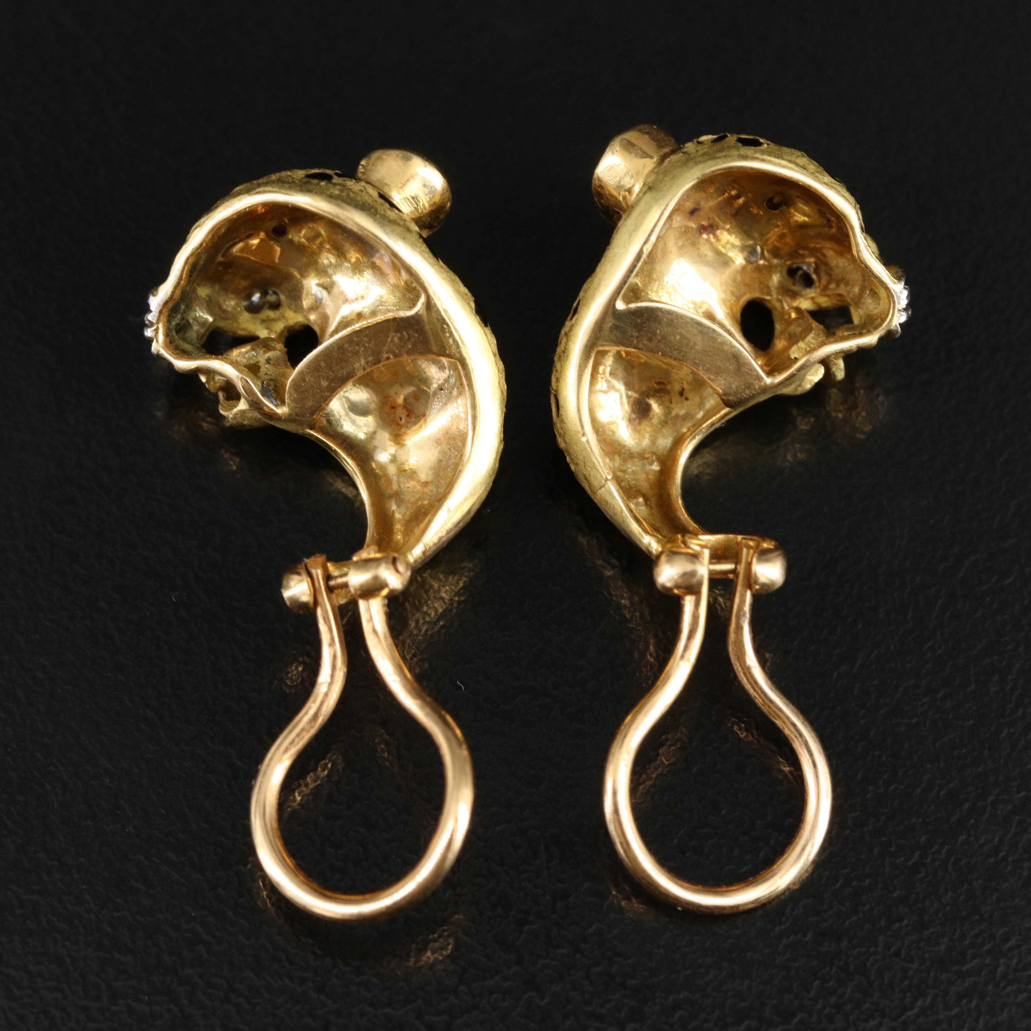 Ramon 18K Diamond, Ruby and Enamel Leopard Jewelry Set