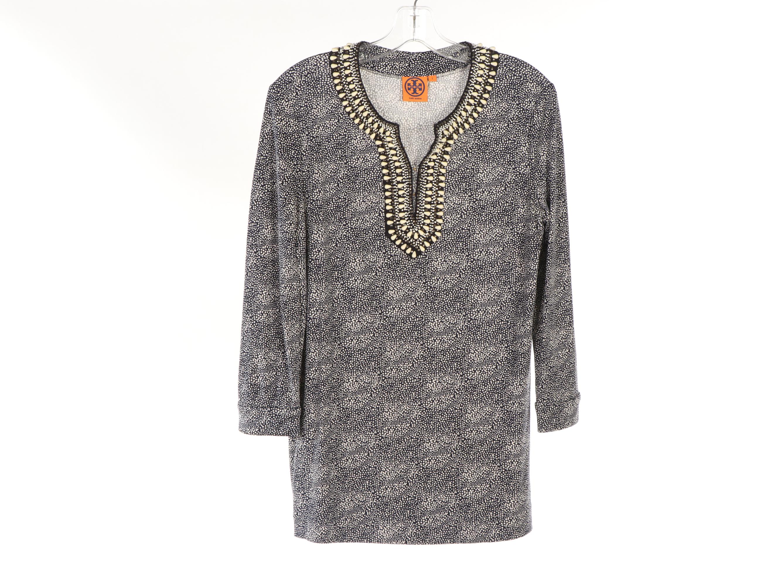 3-1 Phillip Lim Embellished Wool Sweater with Joseph and Tory Burch Silk Tops