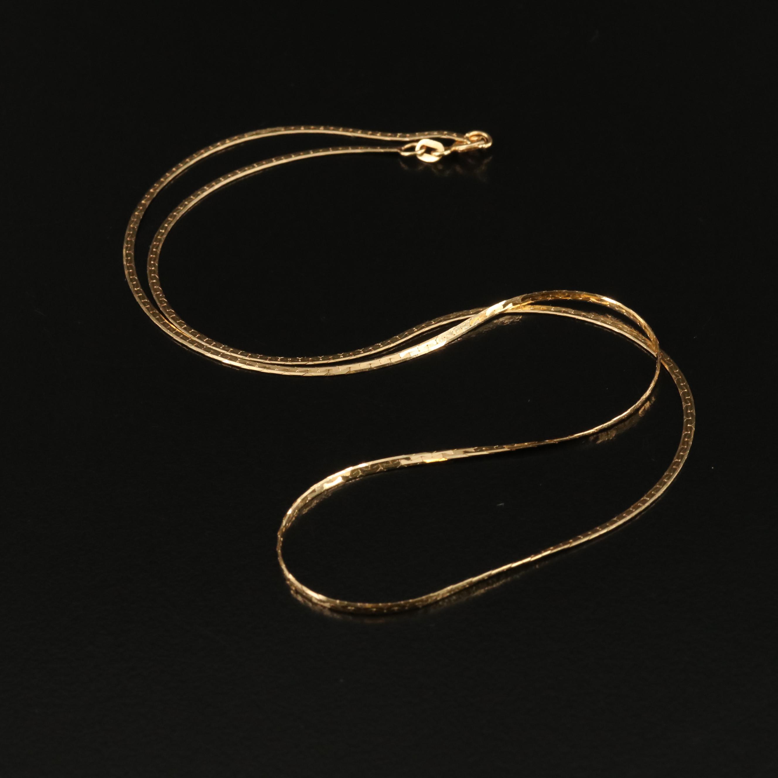 18K Cobra Chain Necklace