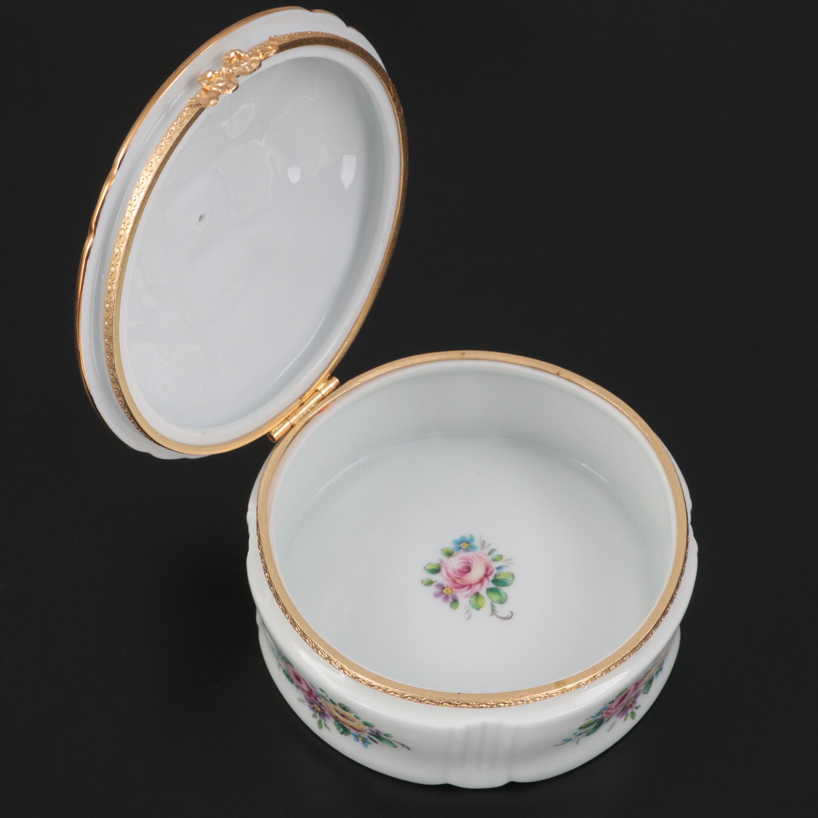 Lingnan Porcelain Rests with Imperia Limoges Porcelain Box