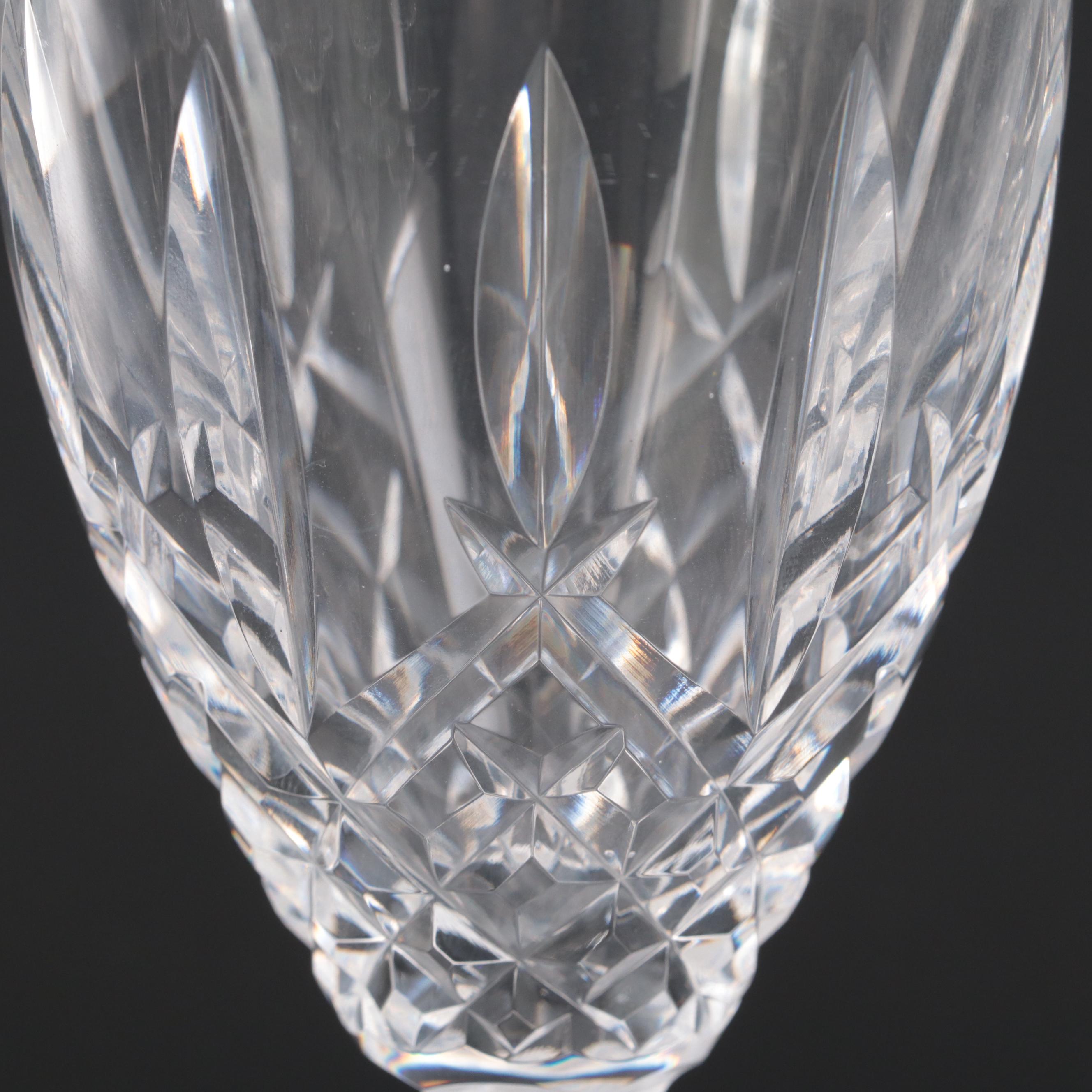 Waterford "Lismore" Crystal Sherry and Wine Glasses