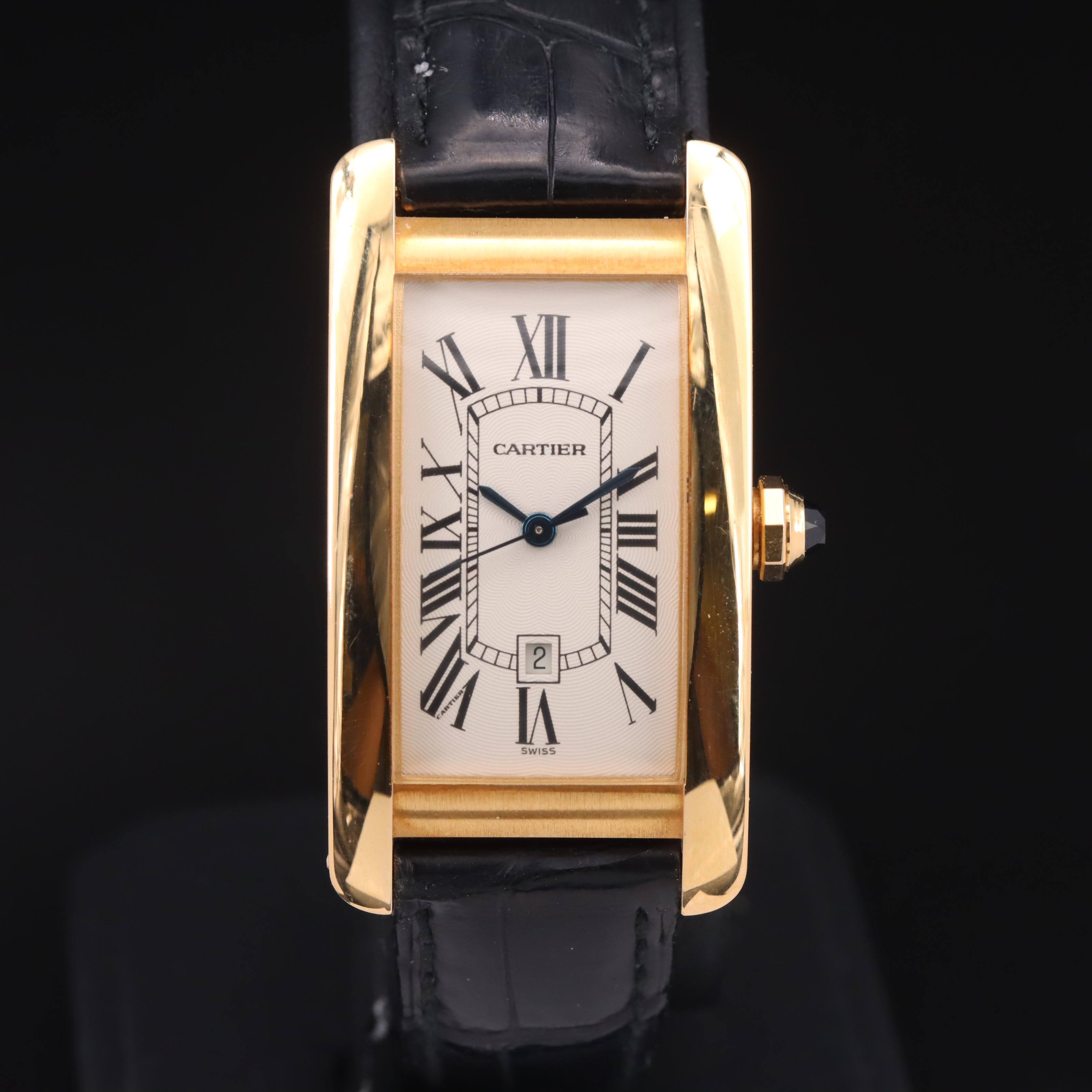 18K Cartier Tank Américaine Automatic Watch