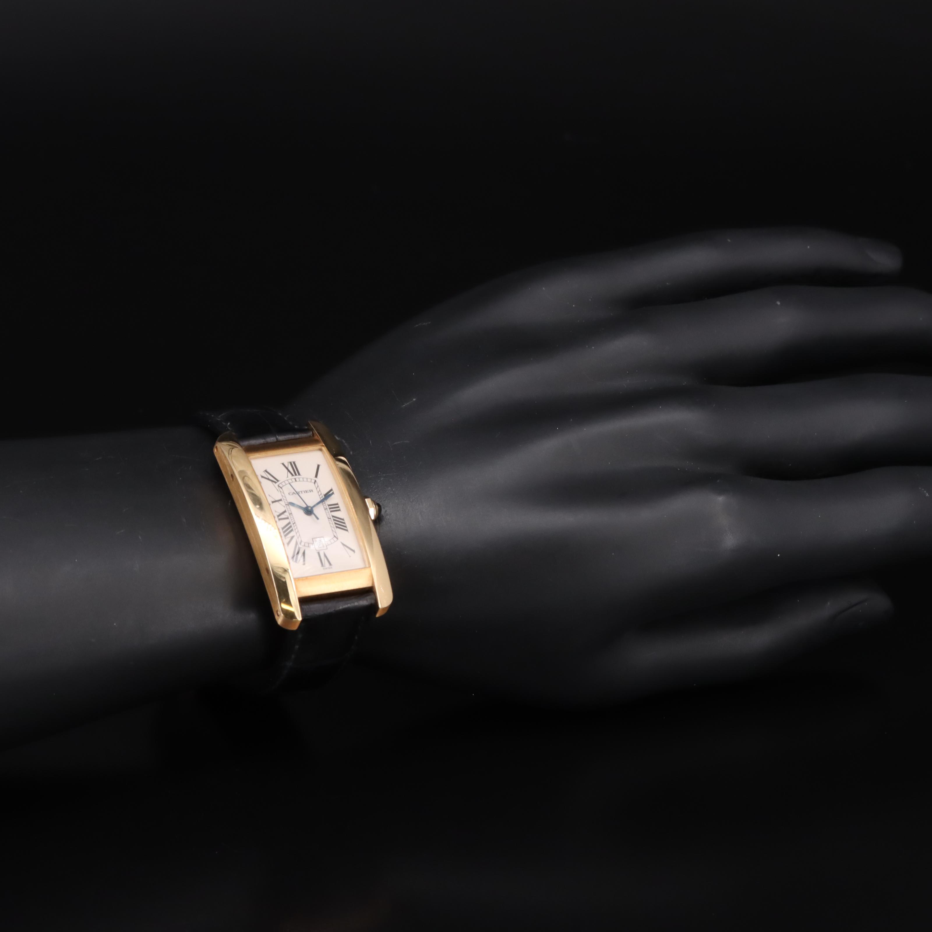 18K Cartier Tank Américaine Automatic Watch