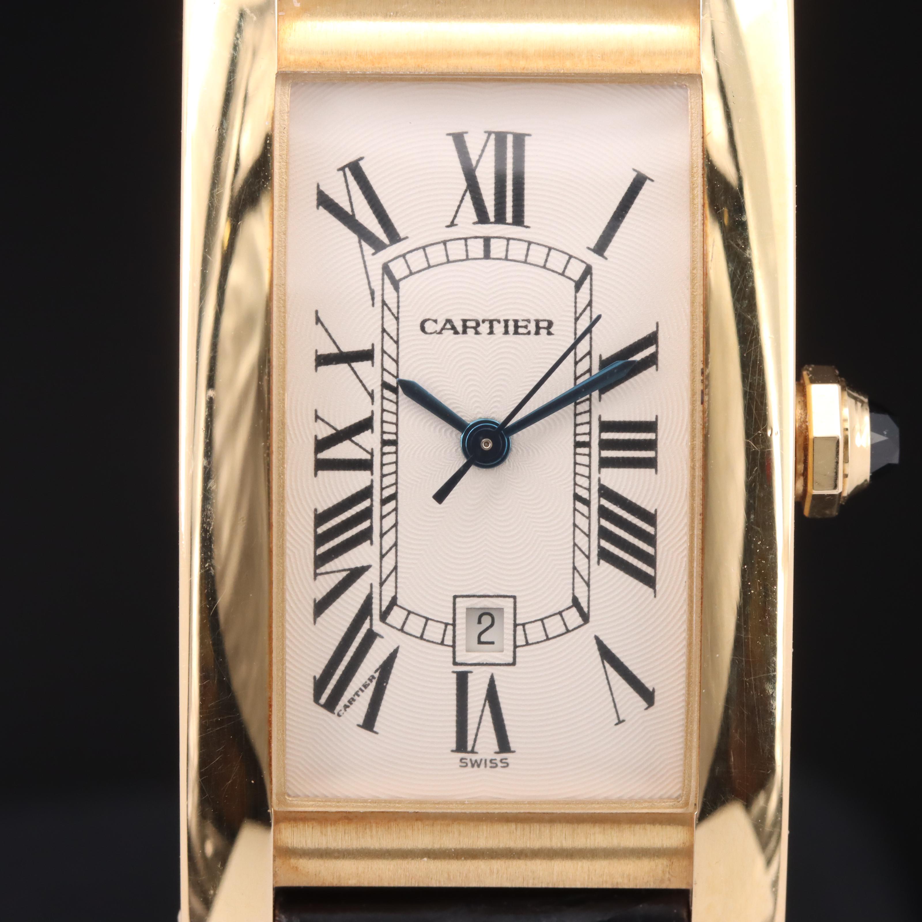 18K Cartier Tank Américaine Automatic Watch