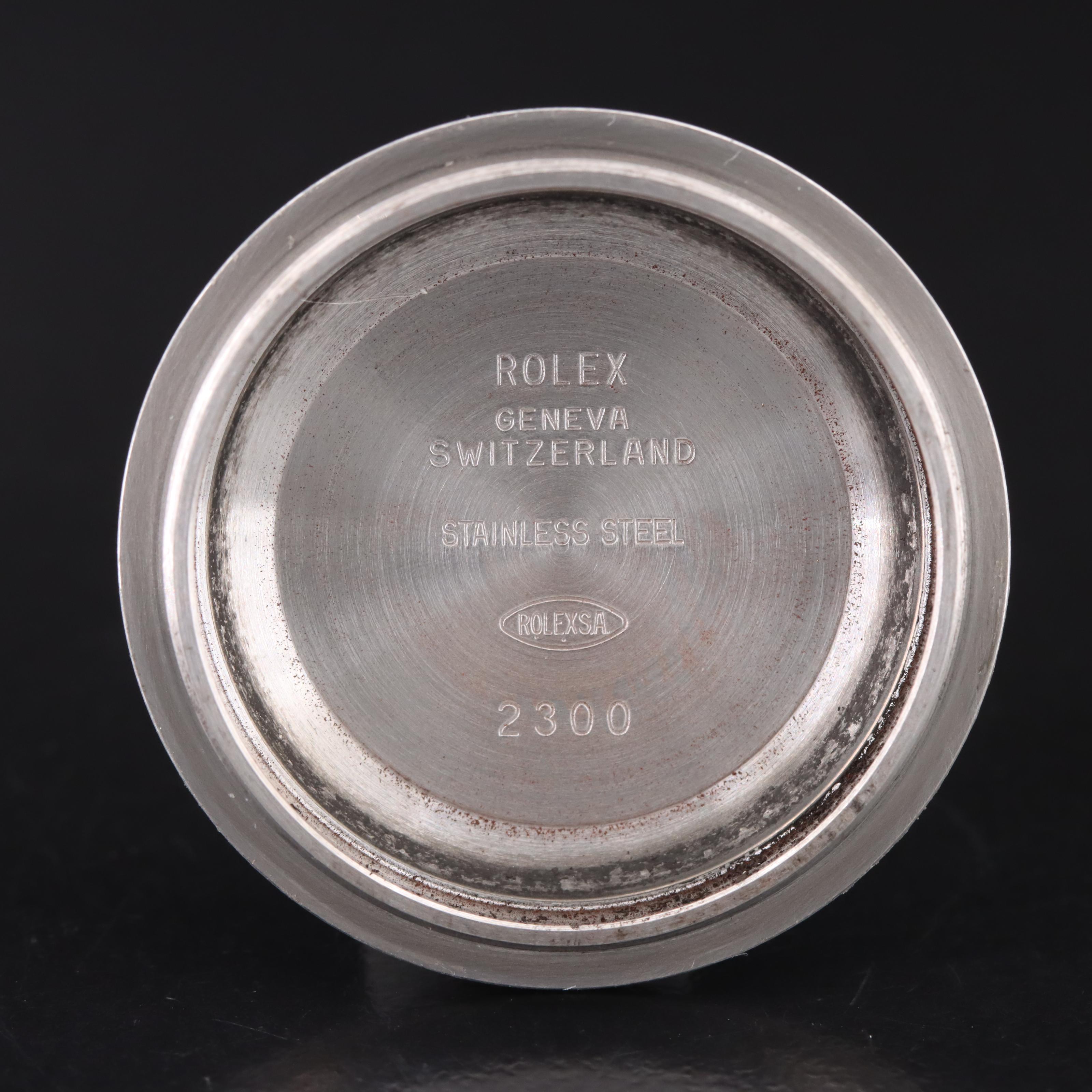 Rolex Oyster Perpetual Black Arabic and Blue Markers Dial Watch