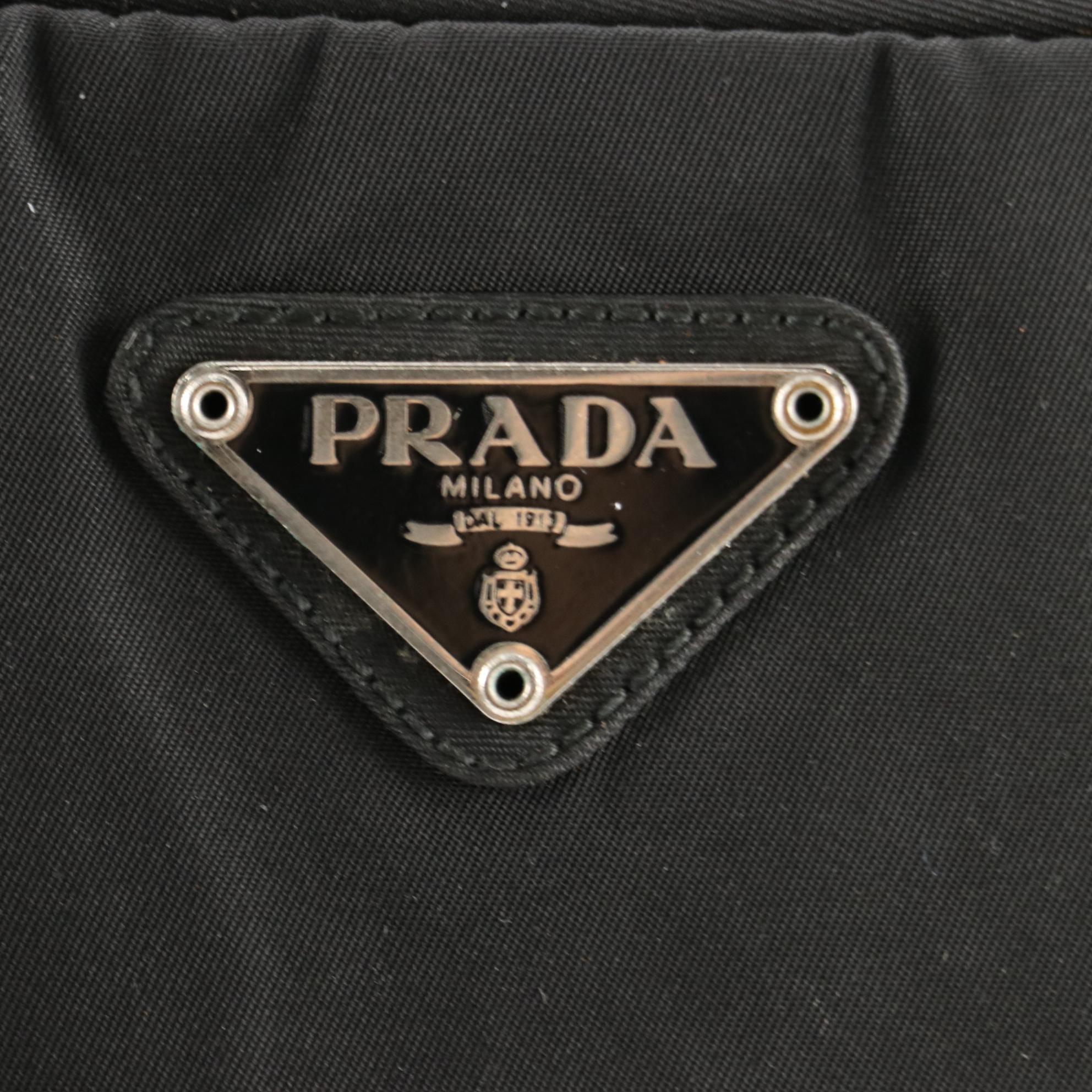 Prada Tessuto Nylon Tote with Leather Accents