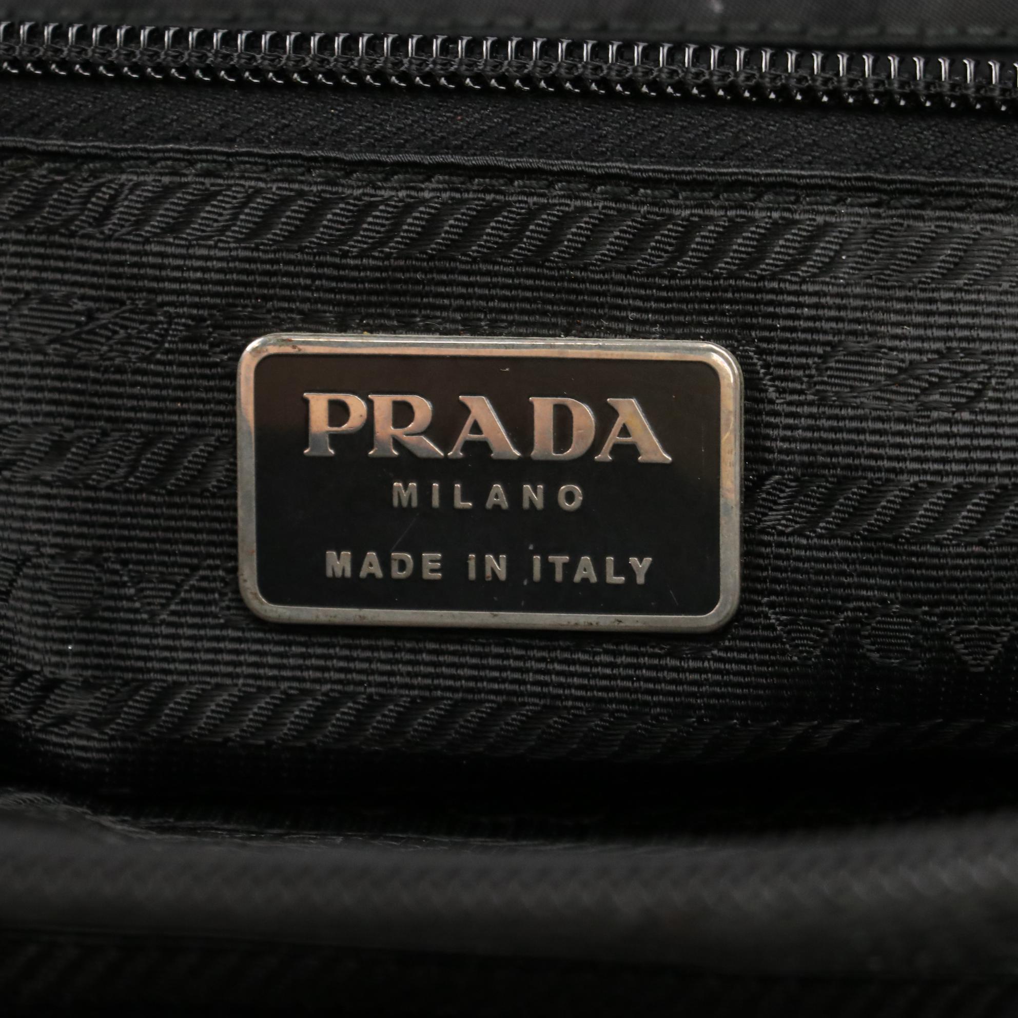 Prada Tessuto Nylon Tote with Leather Accents