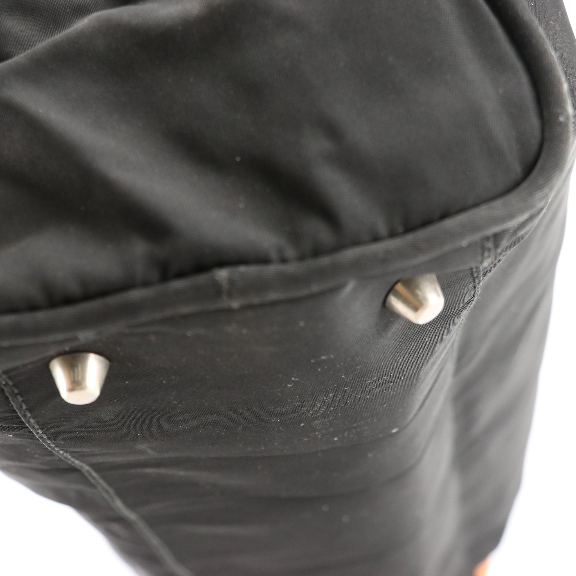 Prada Tessuto Nylon Tote with Leather Accents