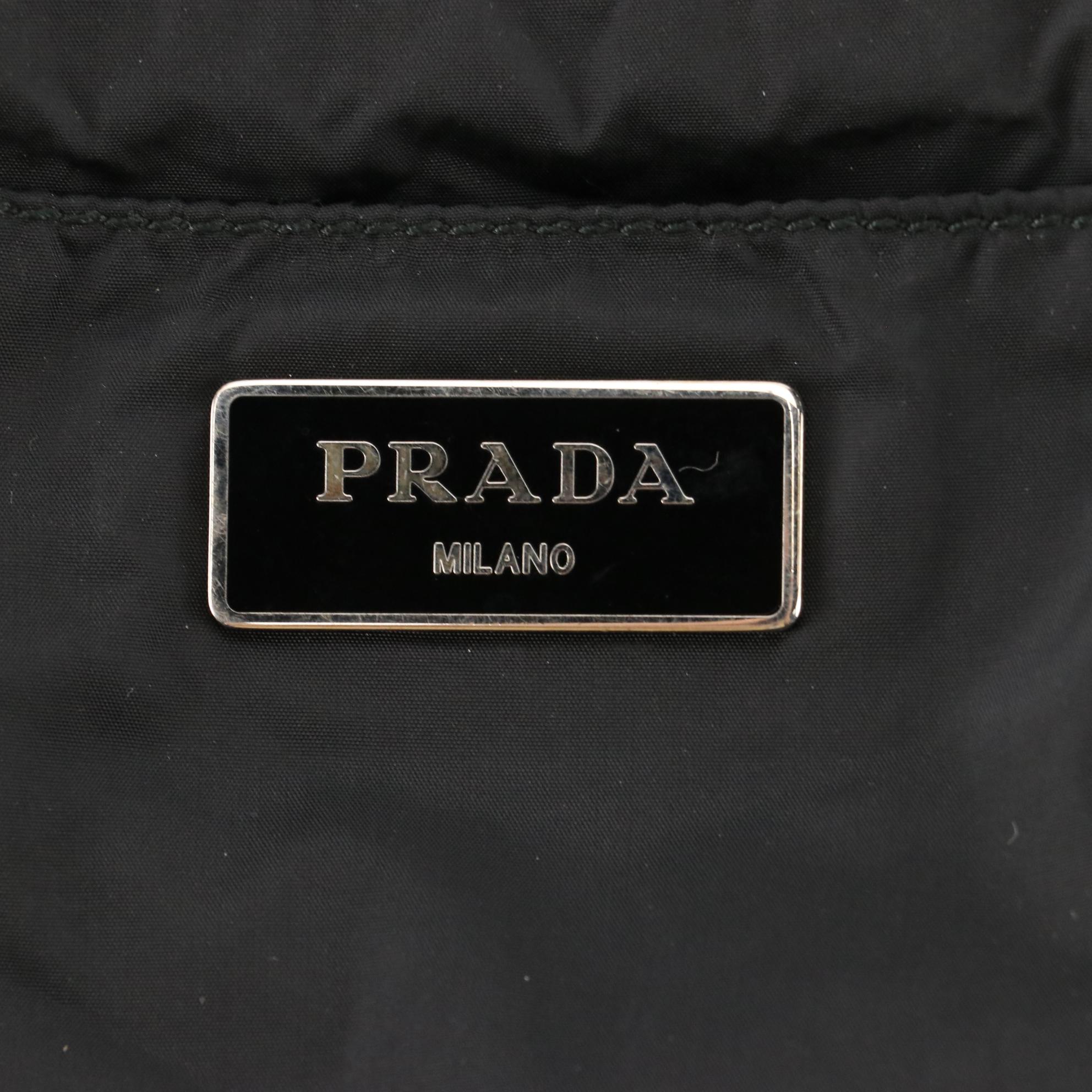 Prada Tessuto Nylon Convertible Bag with Saffiano Leather Trim