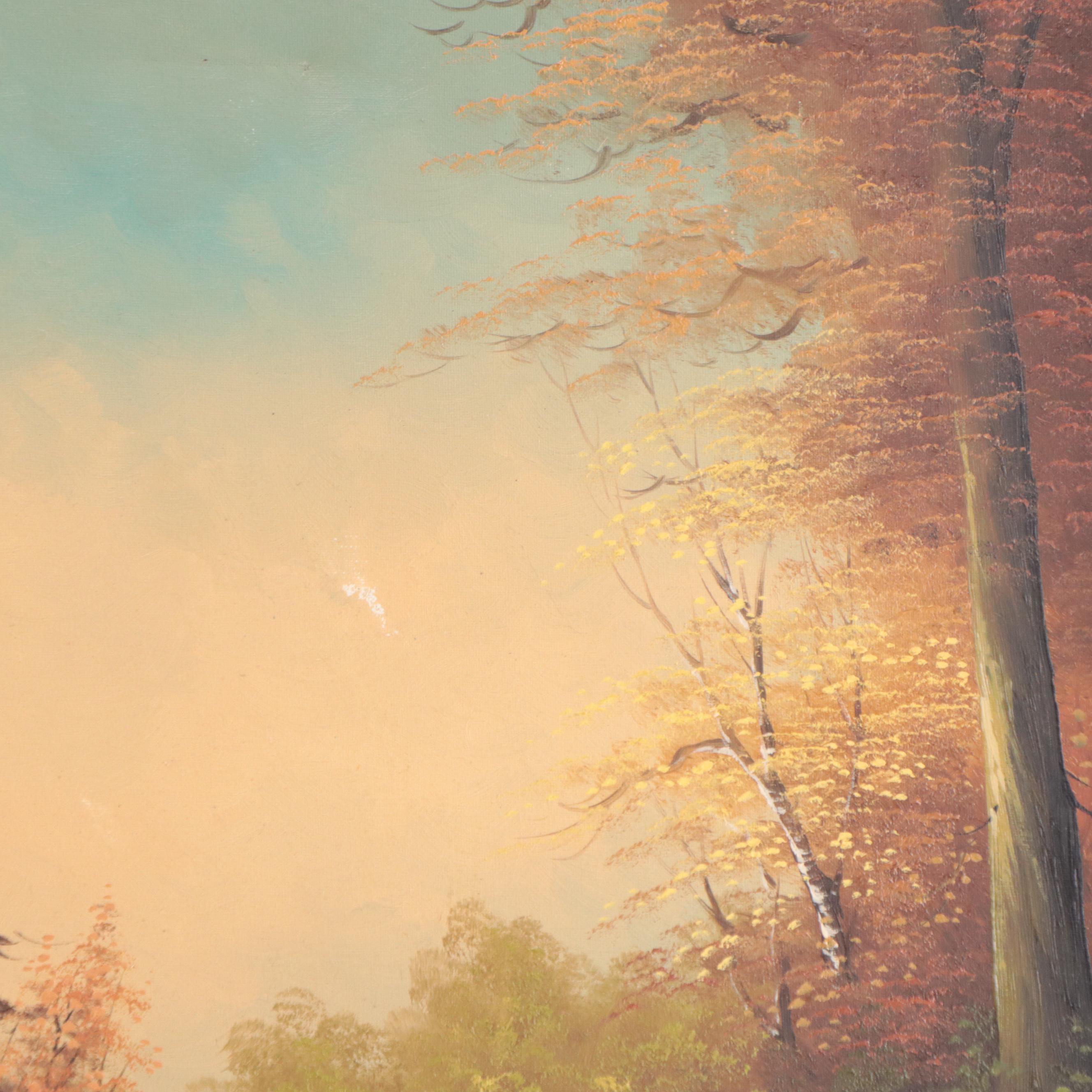 Oil Painting of Forest Landscape