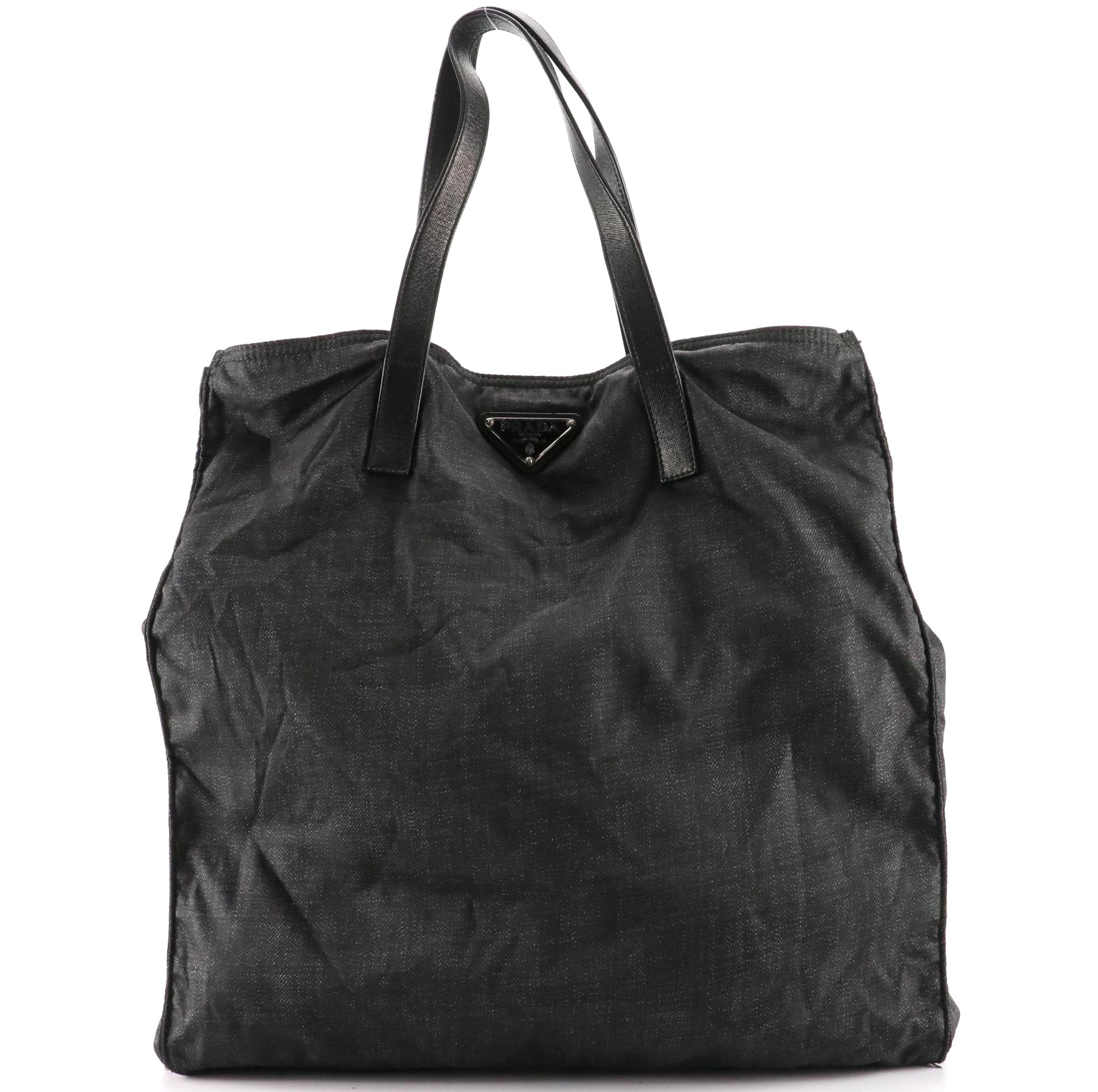 Prada Tessuto Nylon Convertible Bag with Saffiano Leather Trim