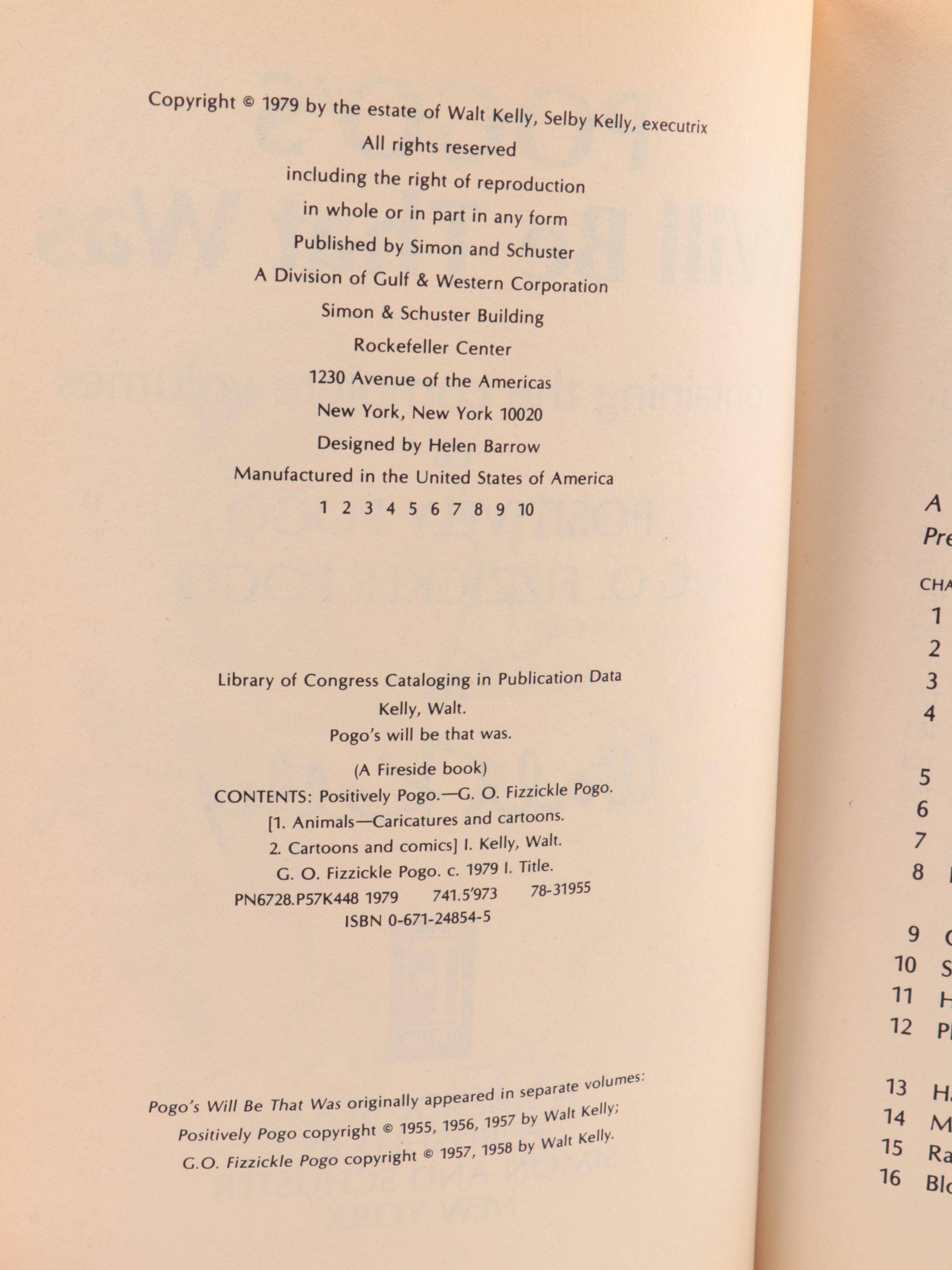 "The Jack Acid Society Black Book" and Other Pogo Books by Walt Kelly