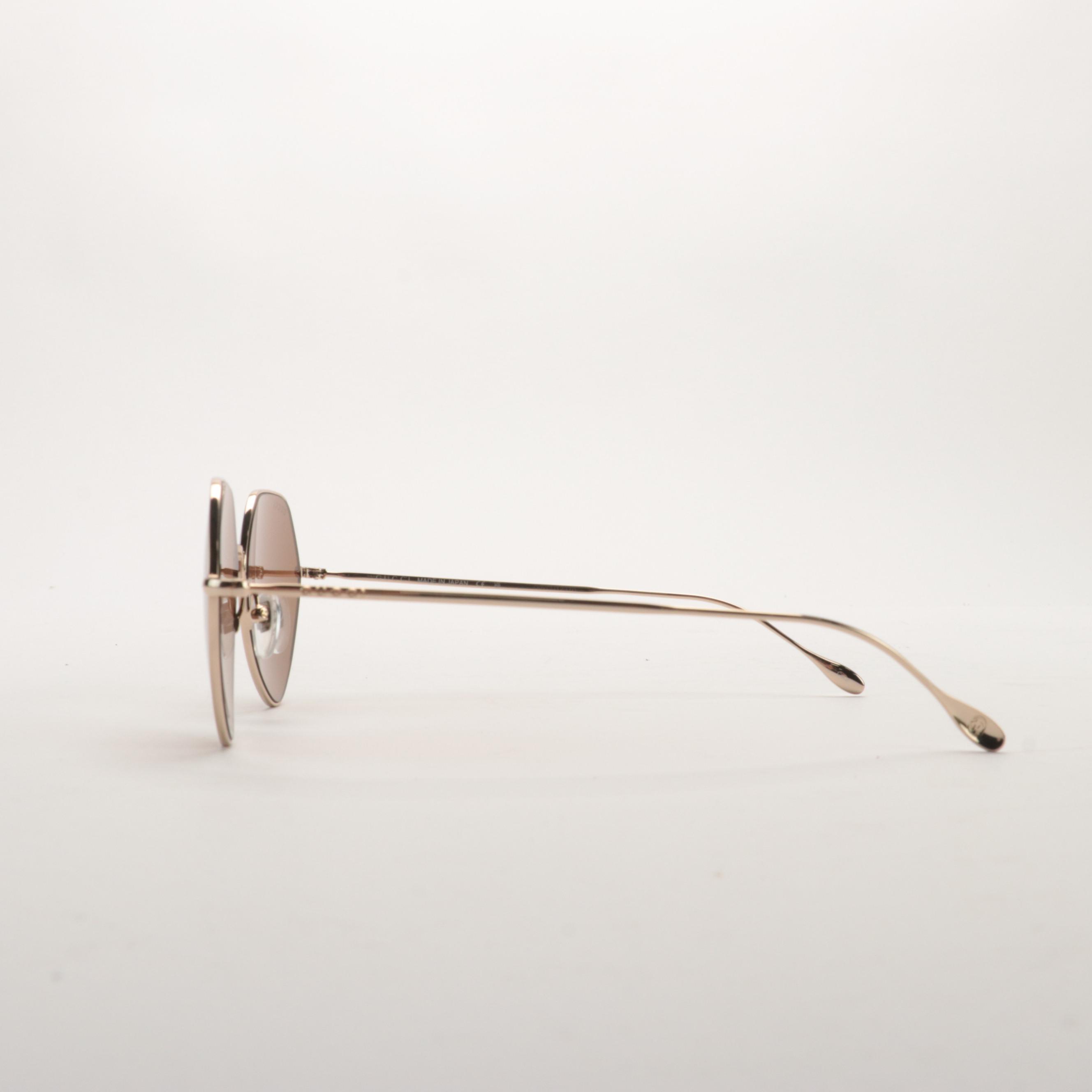 Gucci GG1182S Gold and Brown Geometric Sunglasses with Case