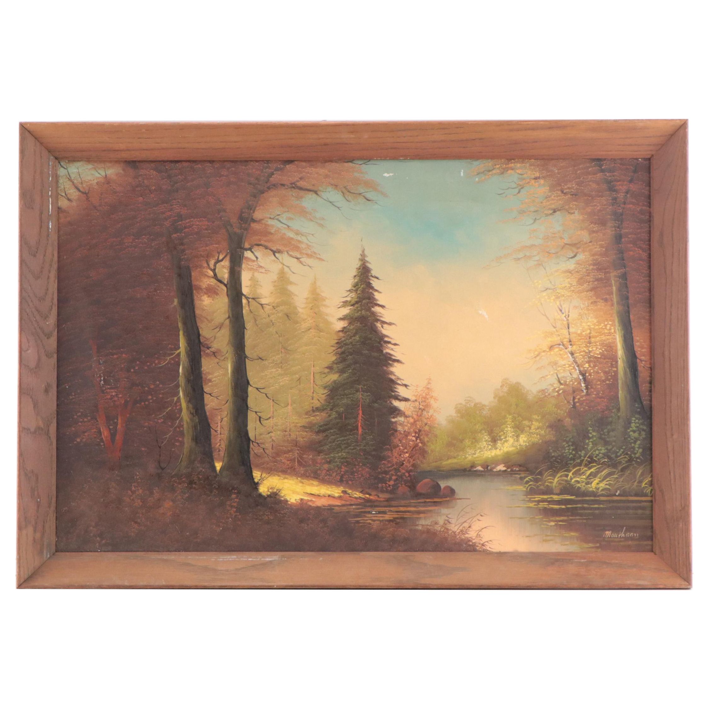 Oil Painting of Forest Landscape