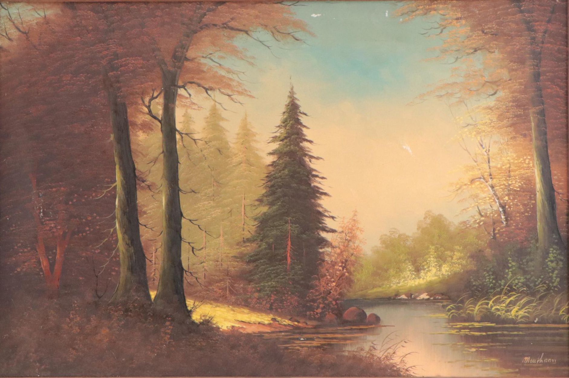 Oil Painting of Forest Landscape