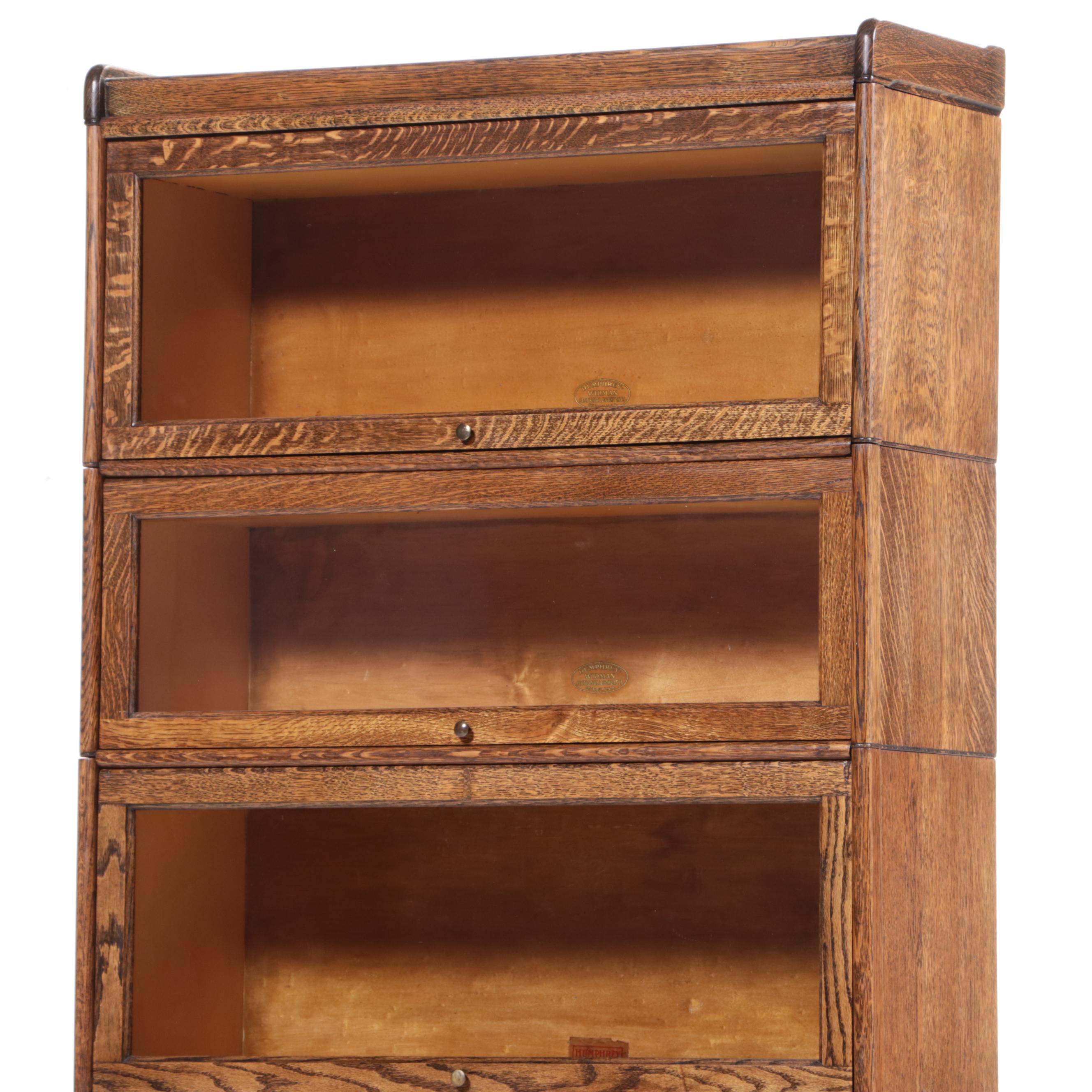 Humphrey-Widman Oak Barrister's Bookcase, Early to Mid-20th Century