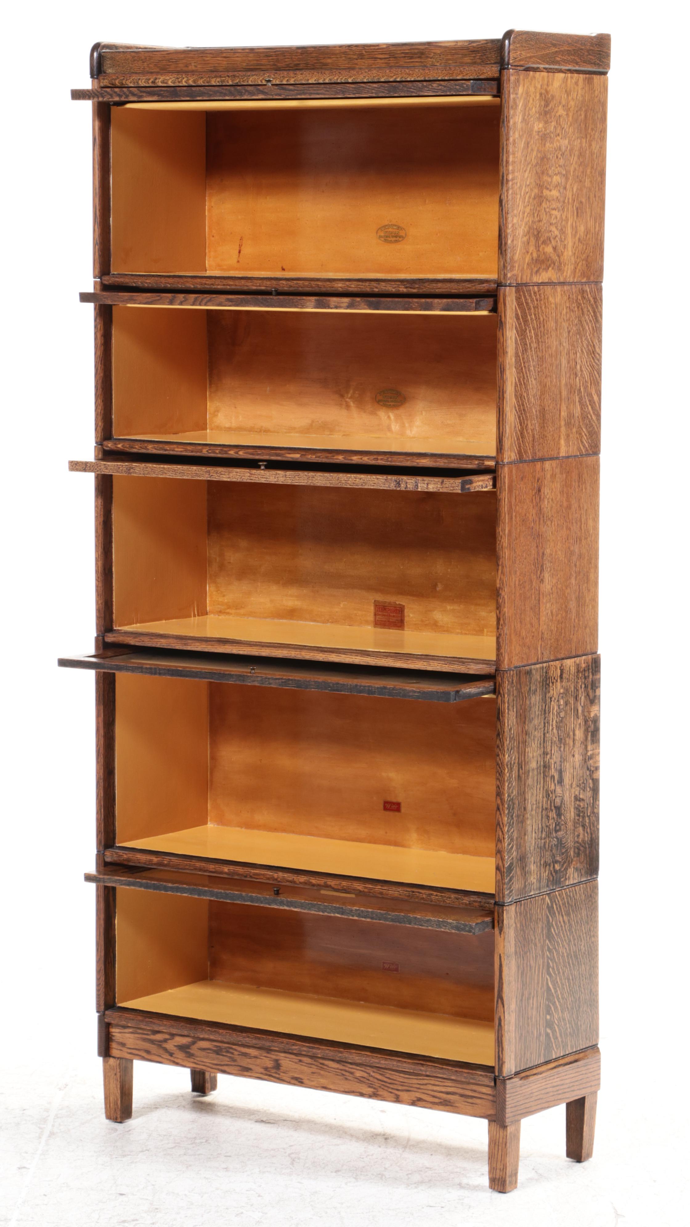 Humphrey-Widman Oak Barrister's Bookcase, Early to Mid-20th Century