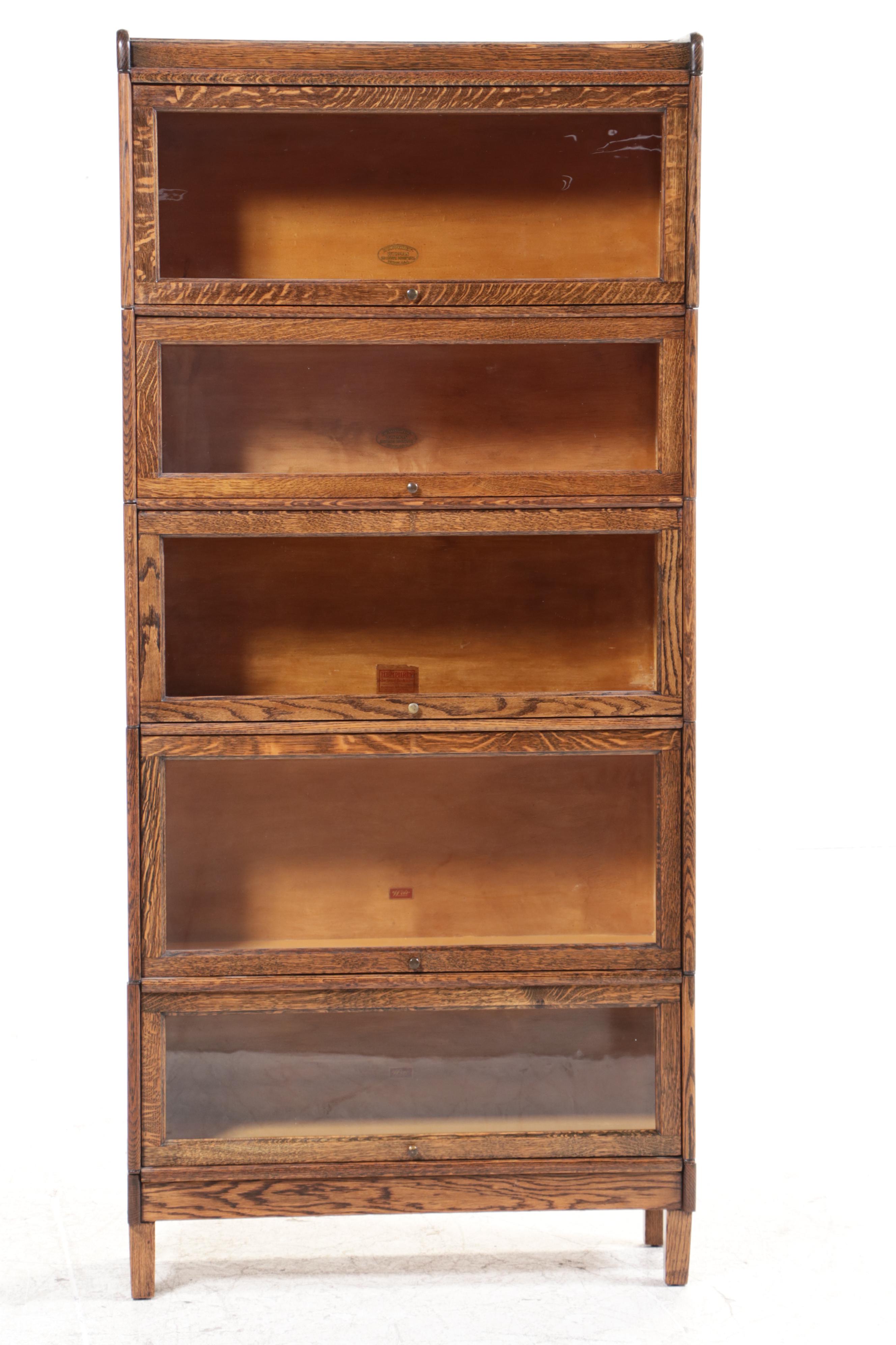 Humphrey-Widman Oak Barrister's Bookcase, Early to Mid-20th Century