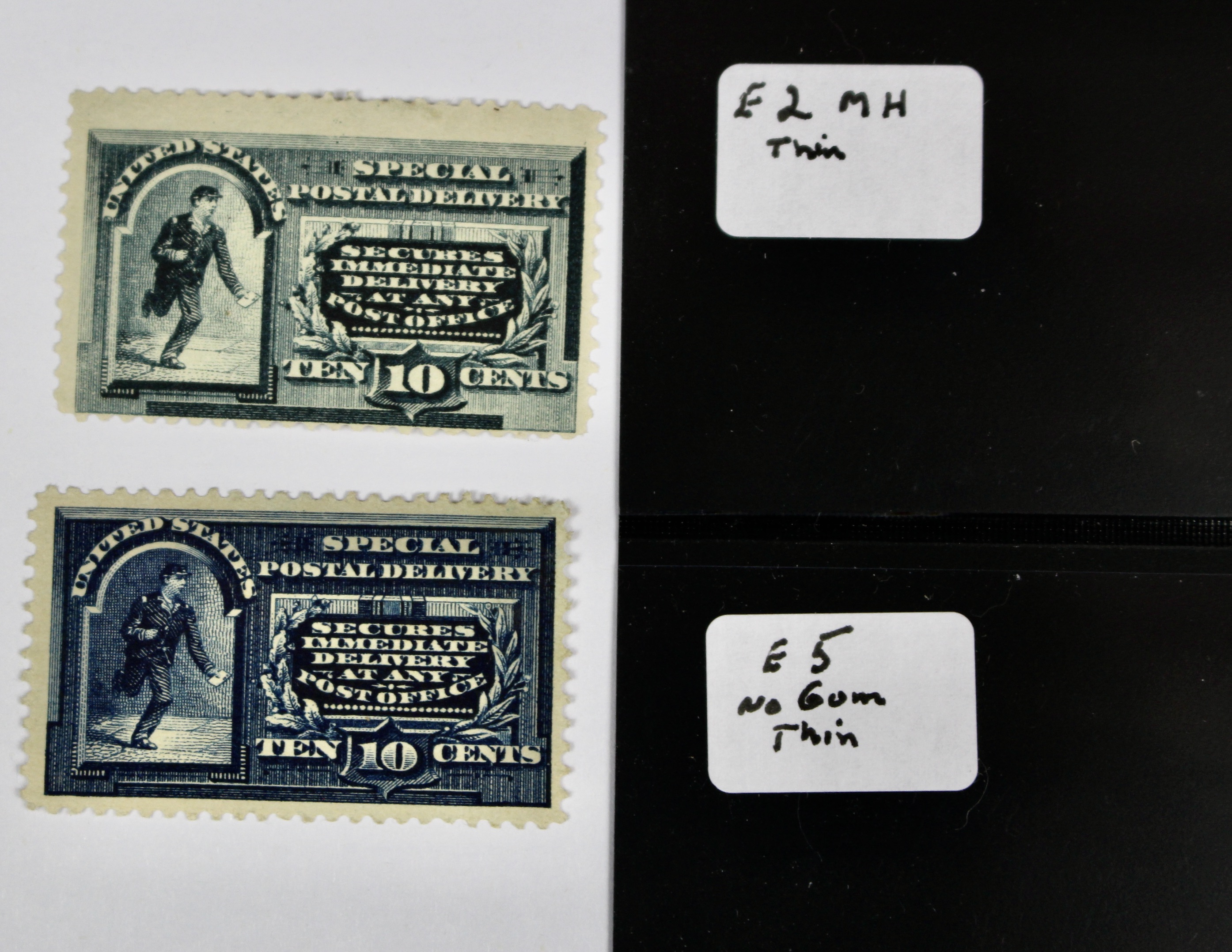 Two Early Special Delivery Postage Stamps