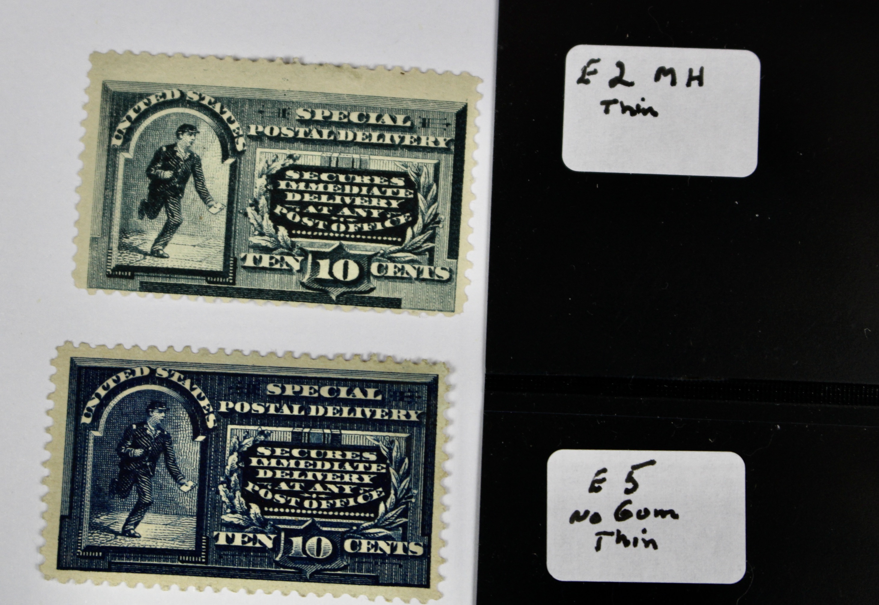 Two Early Special Delivery Postage Stamps