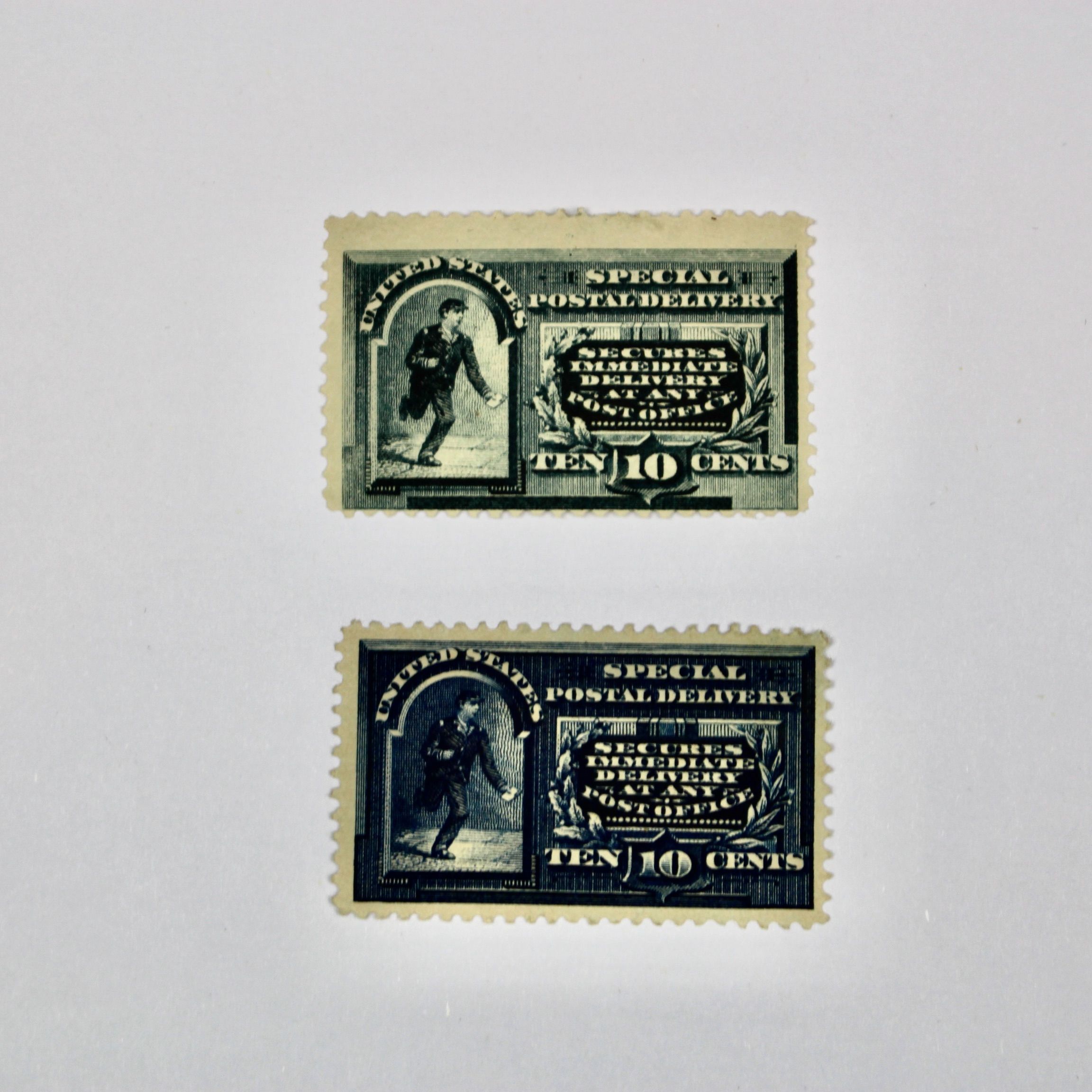 Two Early Special Delivery Postage Stamps