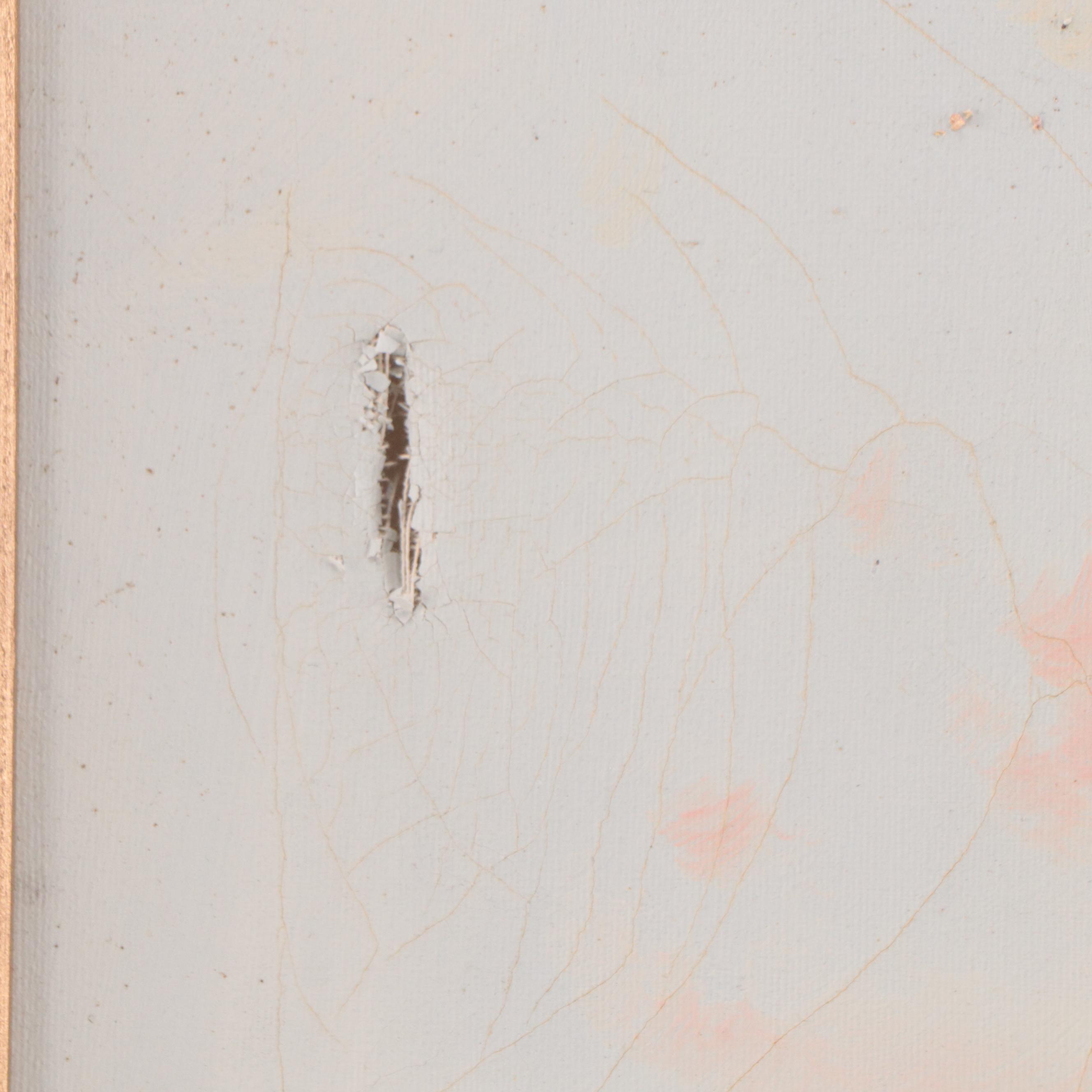 Oil Painting of Sailing Ship on Ocean