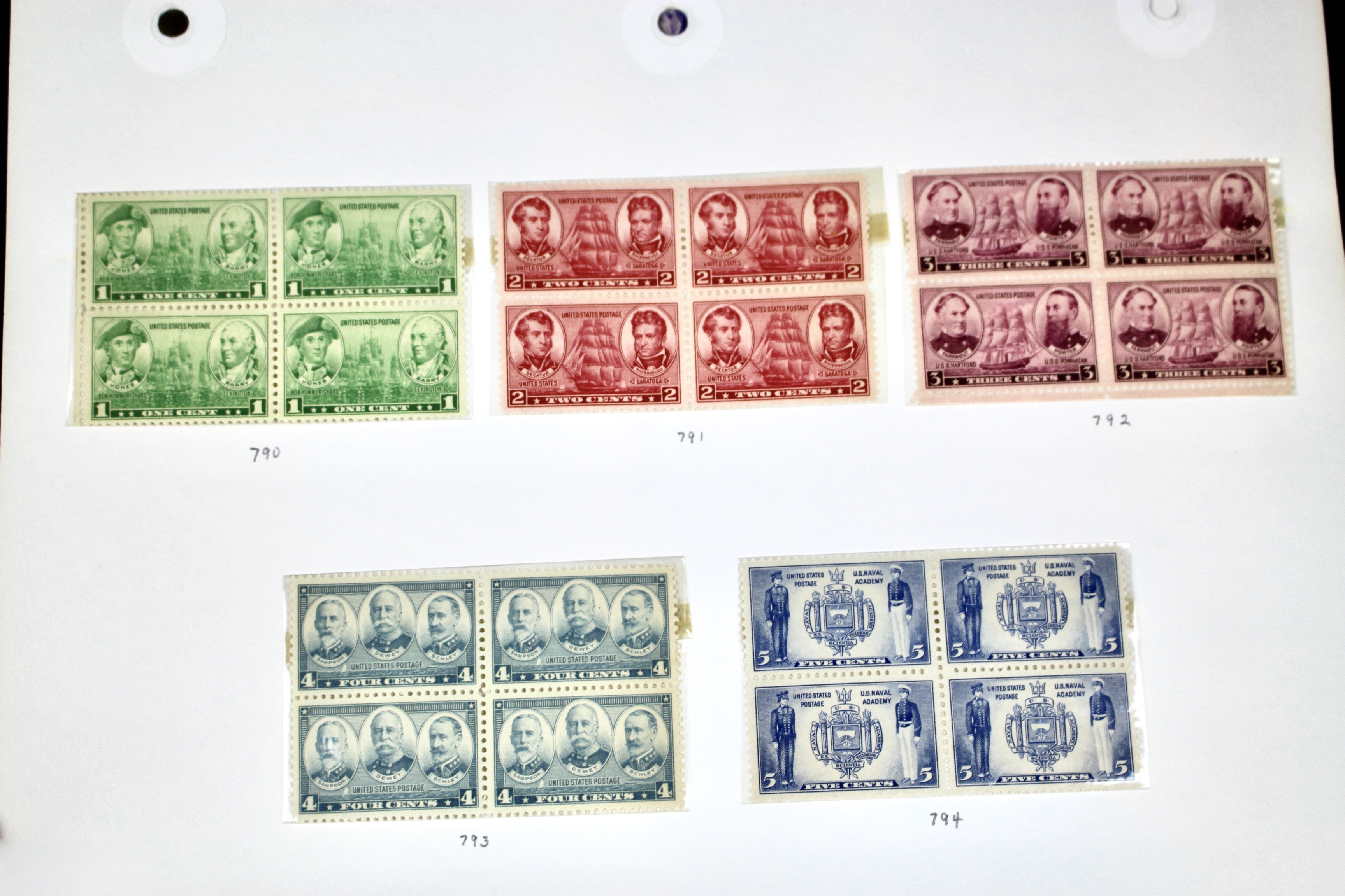 Earlier Collection of U.S. Postage Stamp Blocks and Plate Blocks, 1920s-1940s