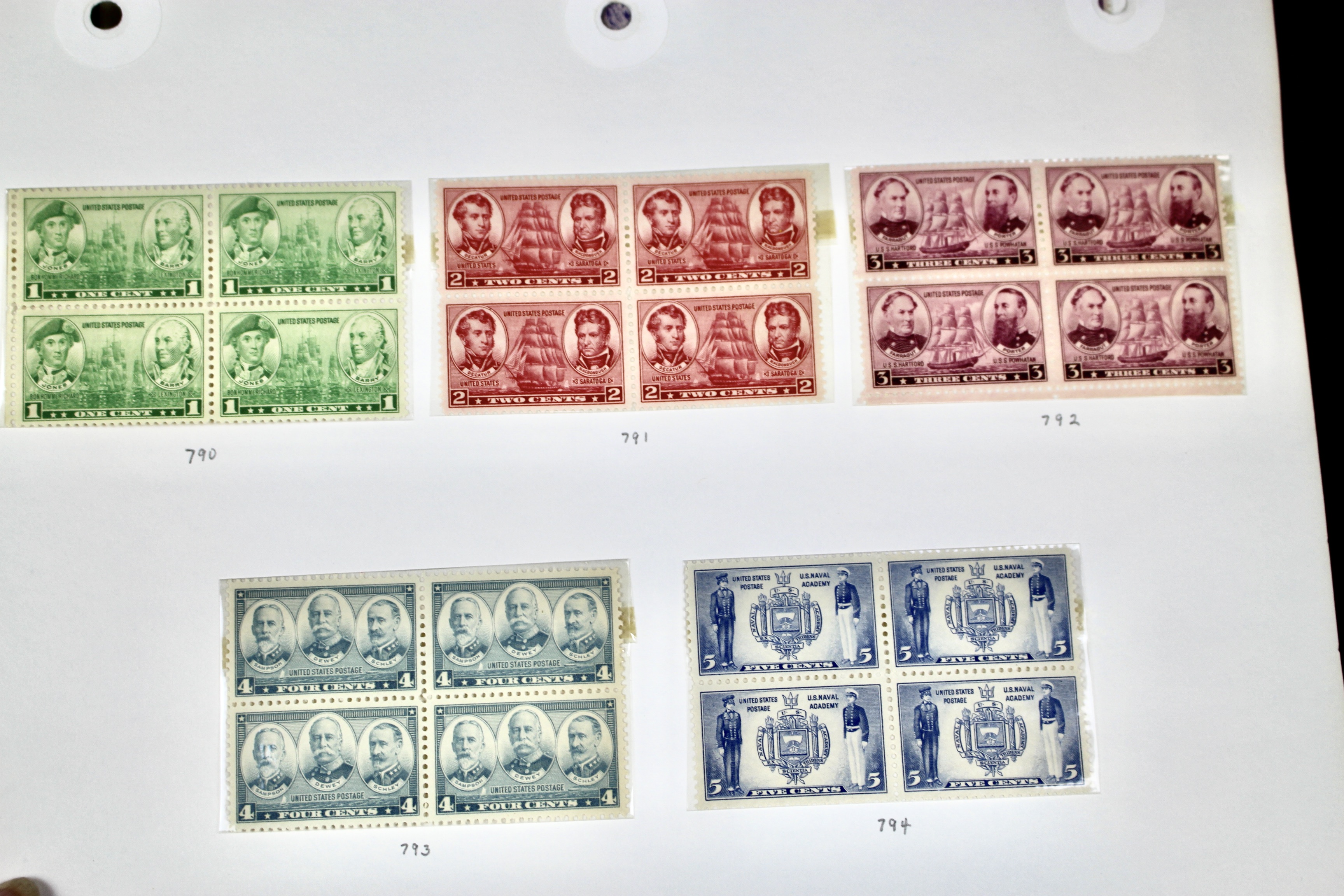 Earlier Collection of U.S. Postage Stamp Blocks and Plate Blocks, 1920s-1940s