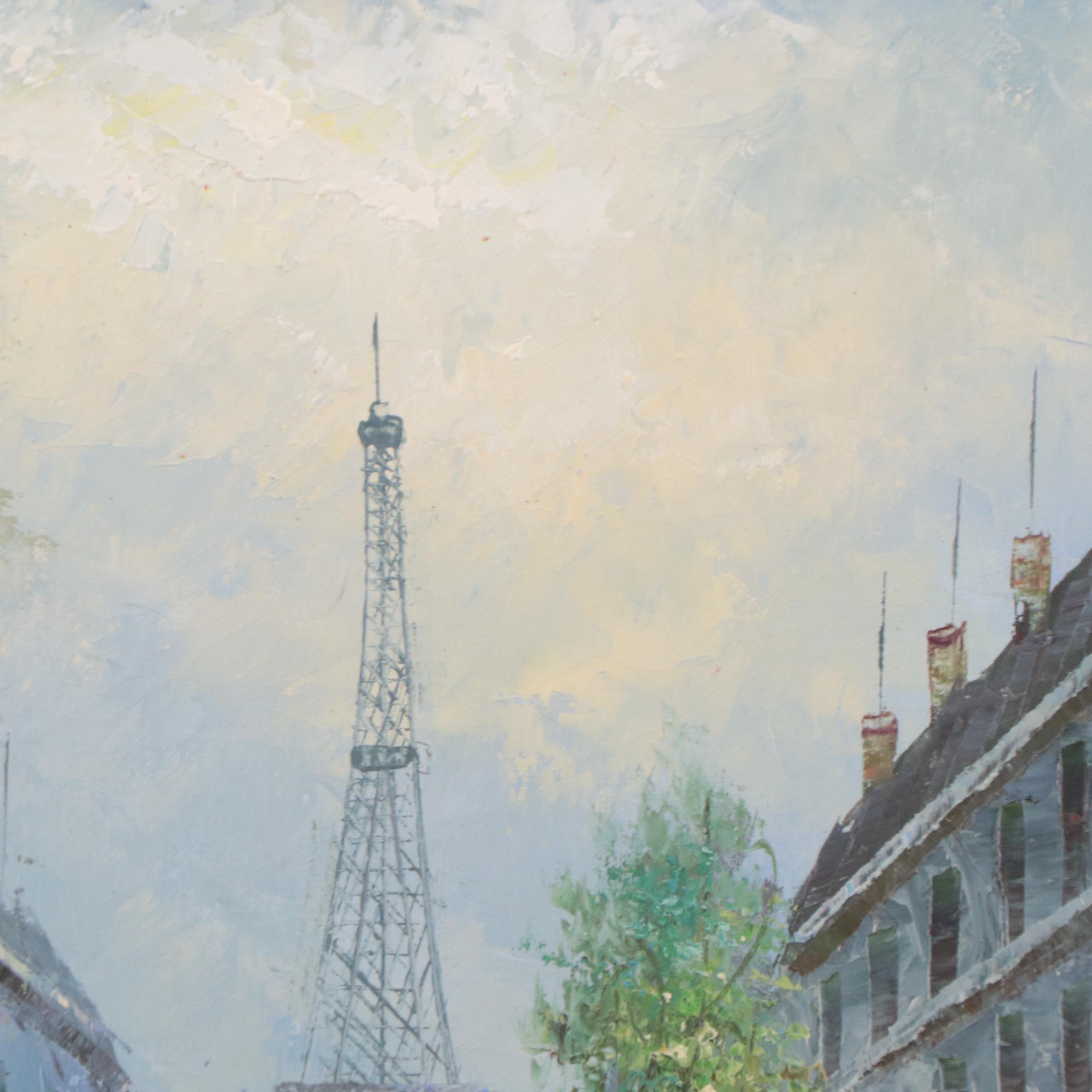 Oil Painting of Paris Street Scene