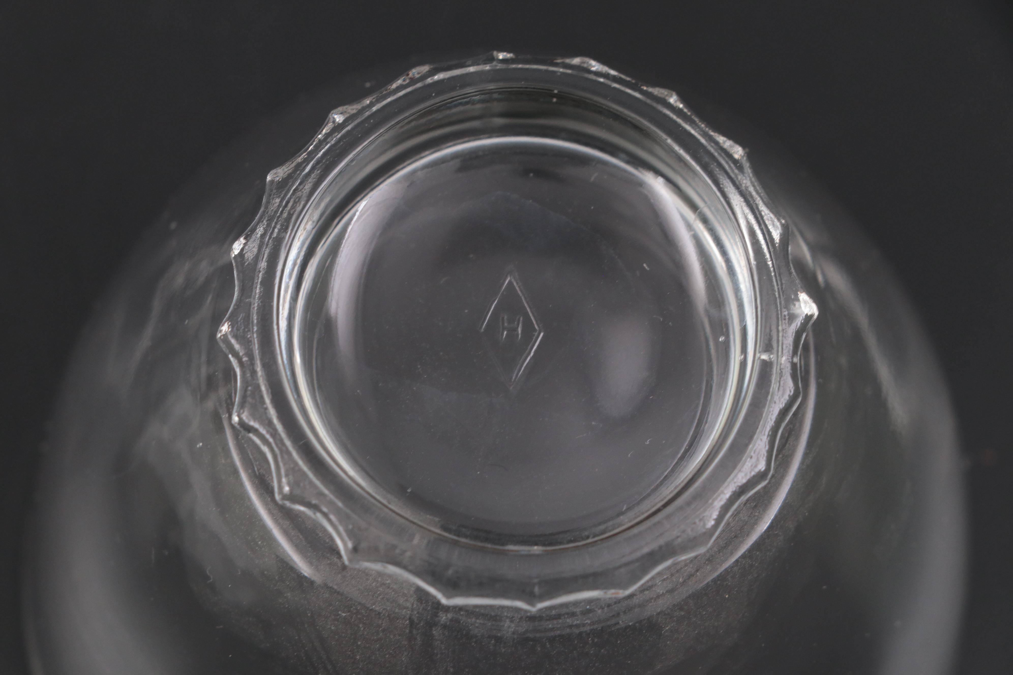 Heisey "Lariat" Blown Glass Punch Bowl and Ladle with Cups, circa 1948