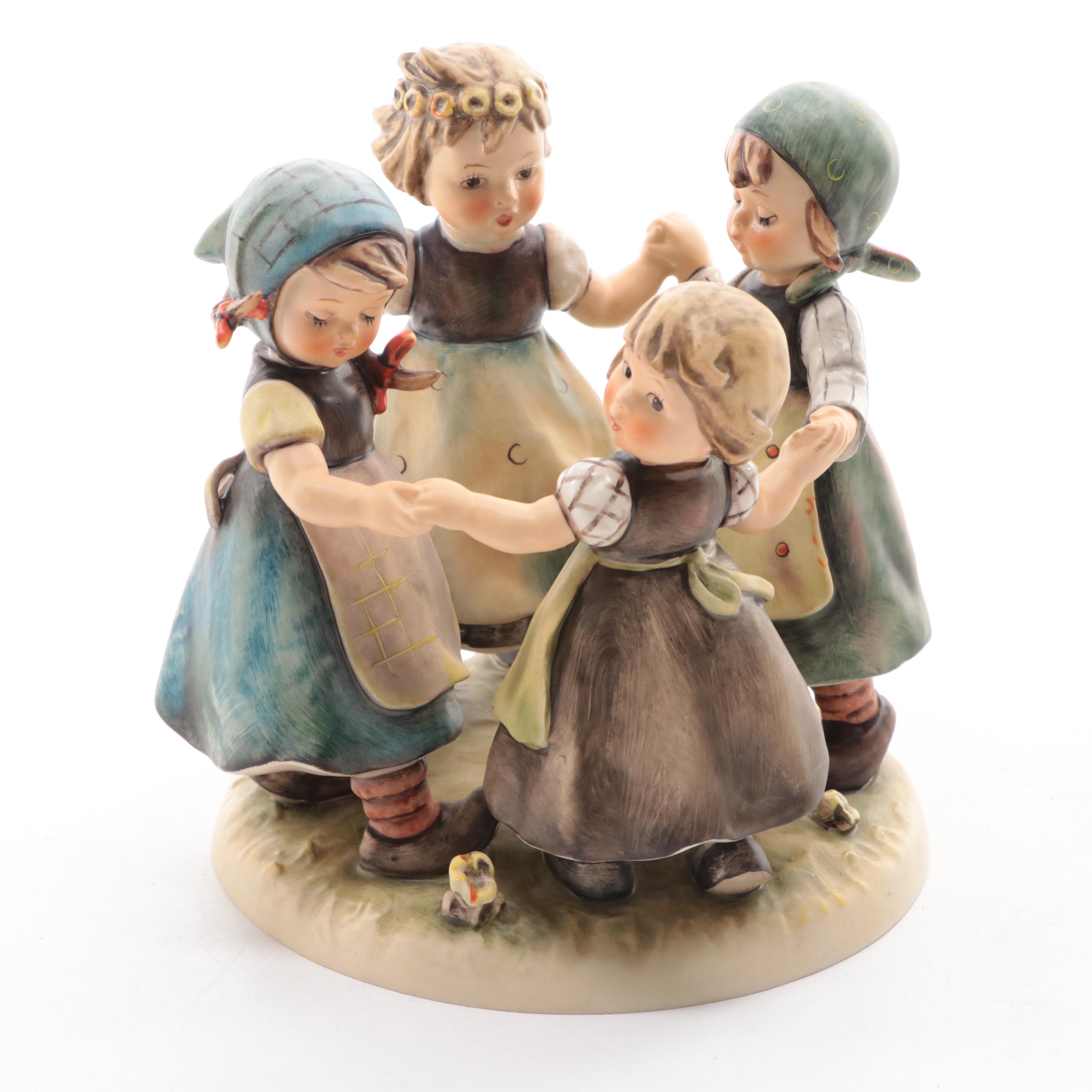 Goebel "Ring Around the Rosie" and "Happy Pastime" Porcelain Hummel Figurines