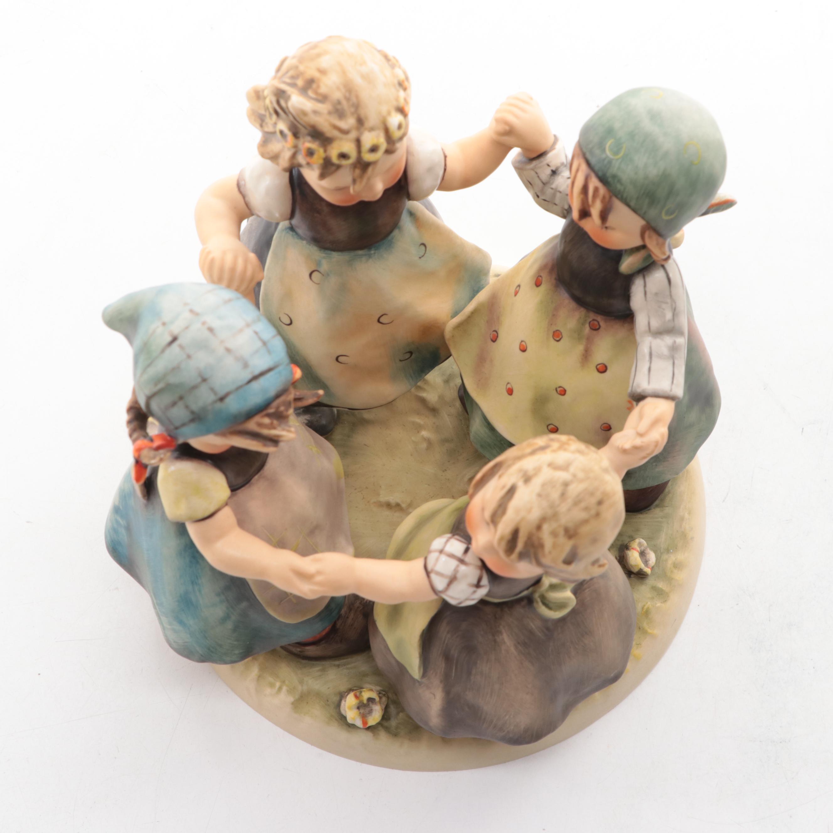 Goebel "Ring Around the Rosie" and "Happy Pastime" Porcelain Hummel Figurines