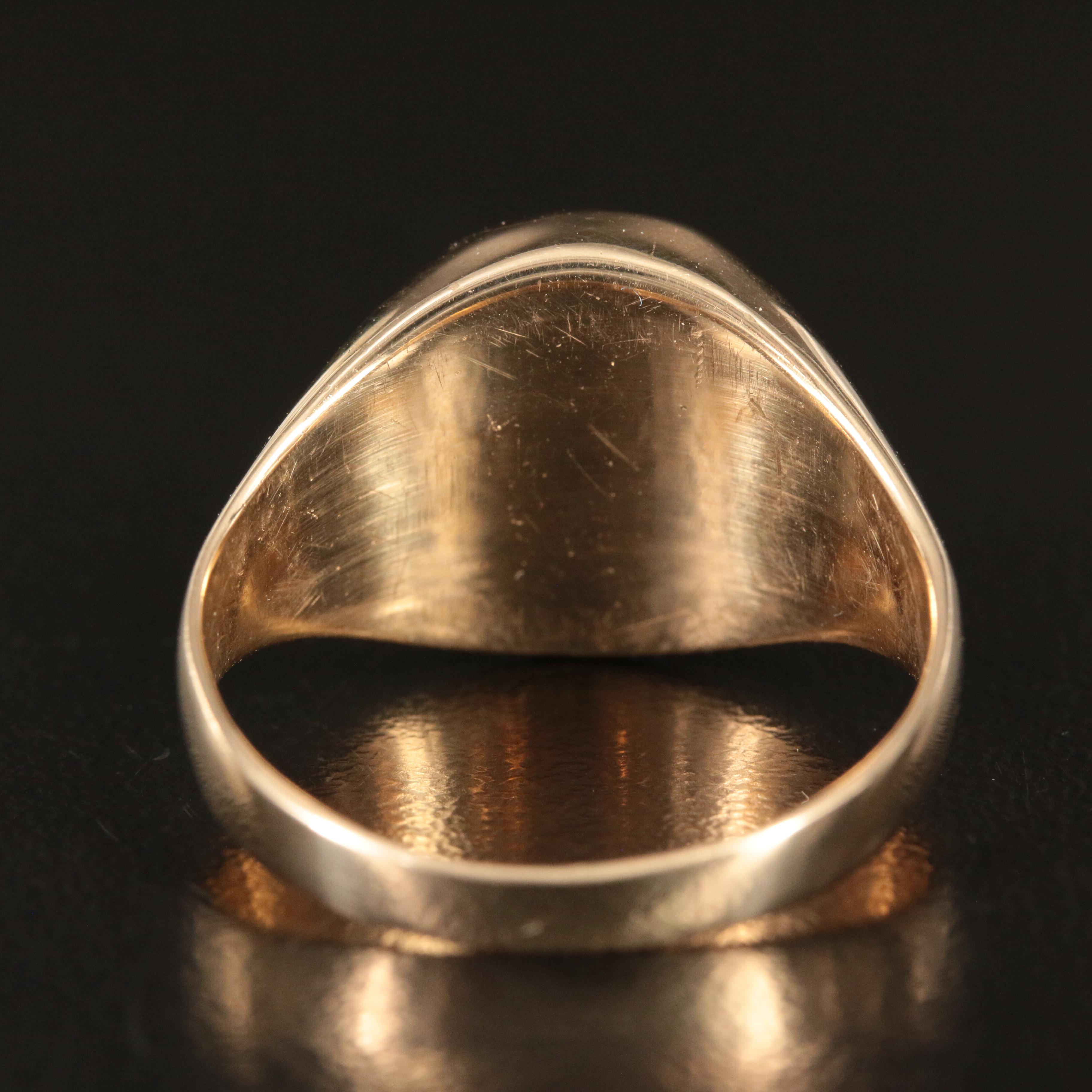 14K Ruby and Enamel Masonic Ring