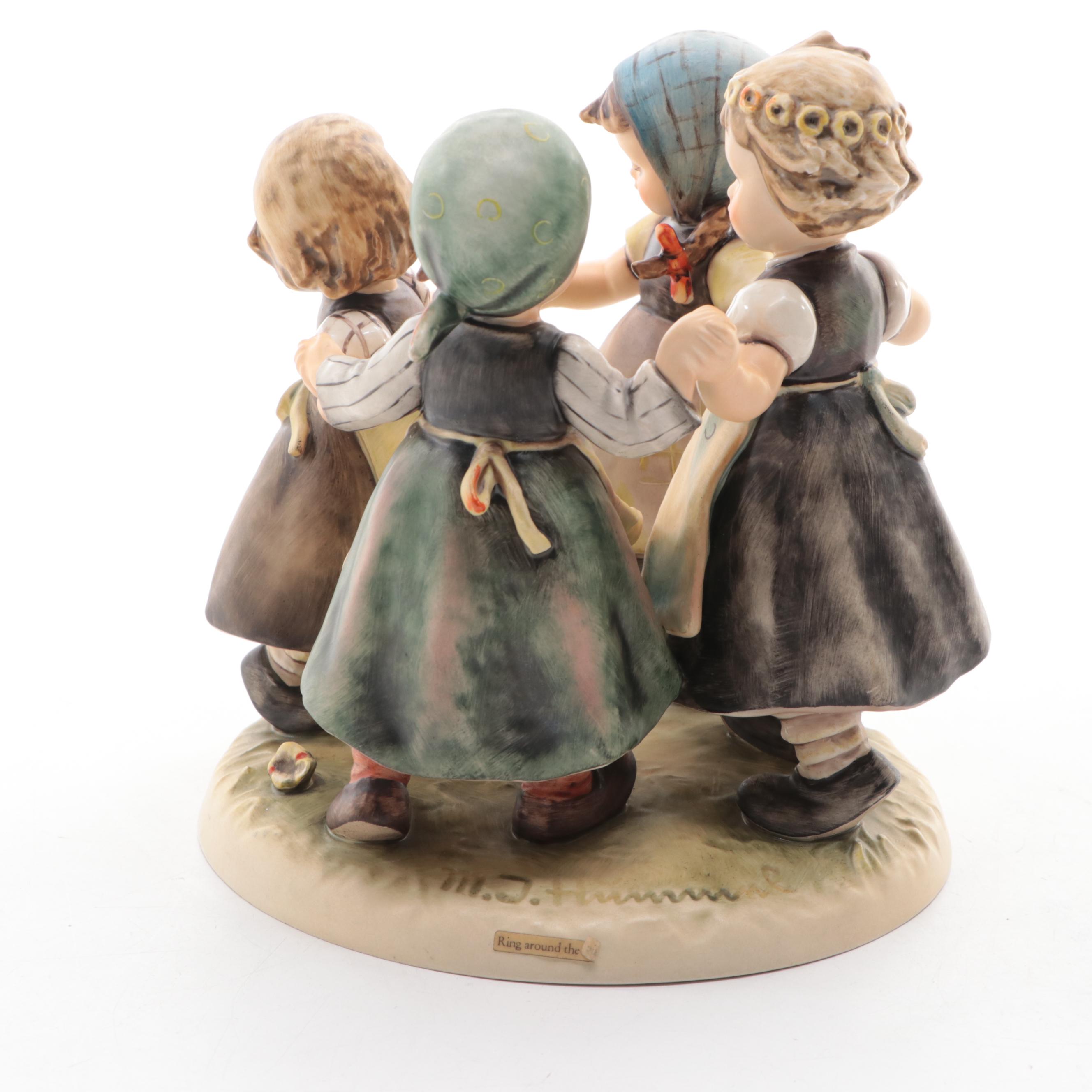 Goebel "Ring Around the Rosie" and "Happy Pastime" Porcelain Hummel Figurines