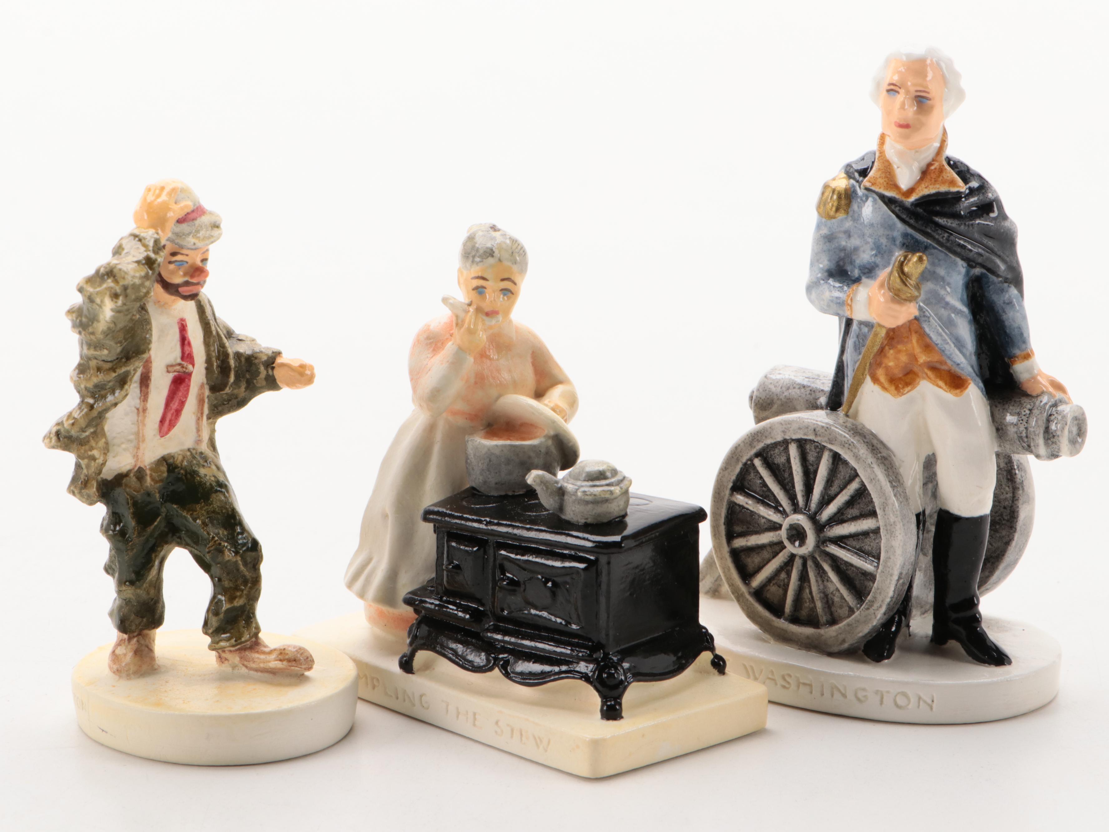 Signed Sebastian "George Washington" Ceramic Figurine and More