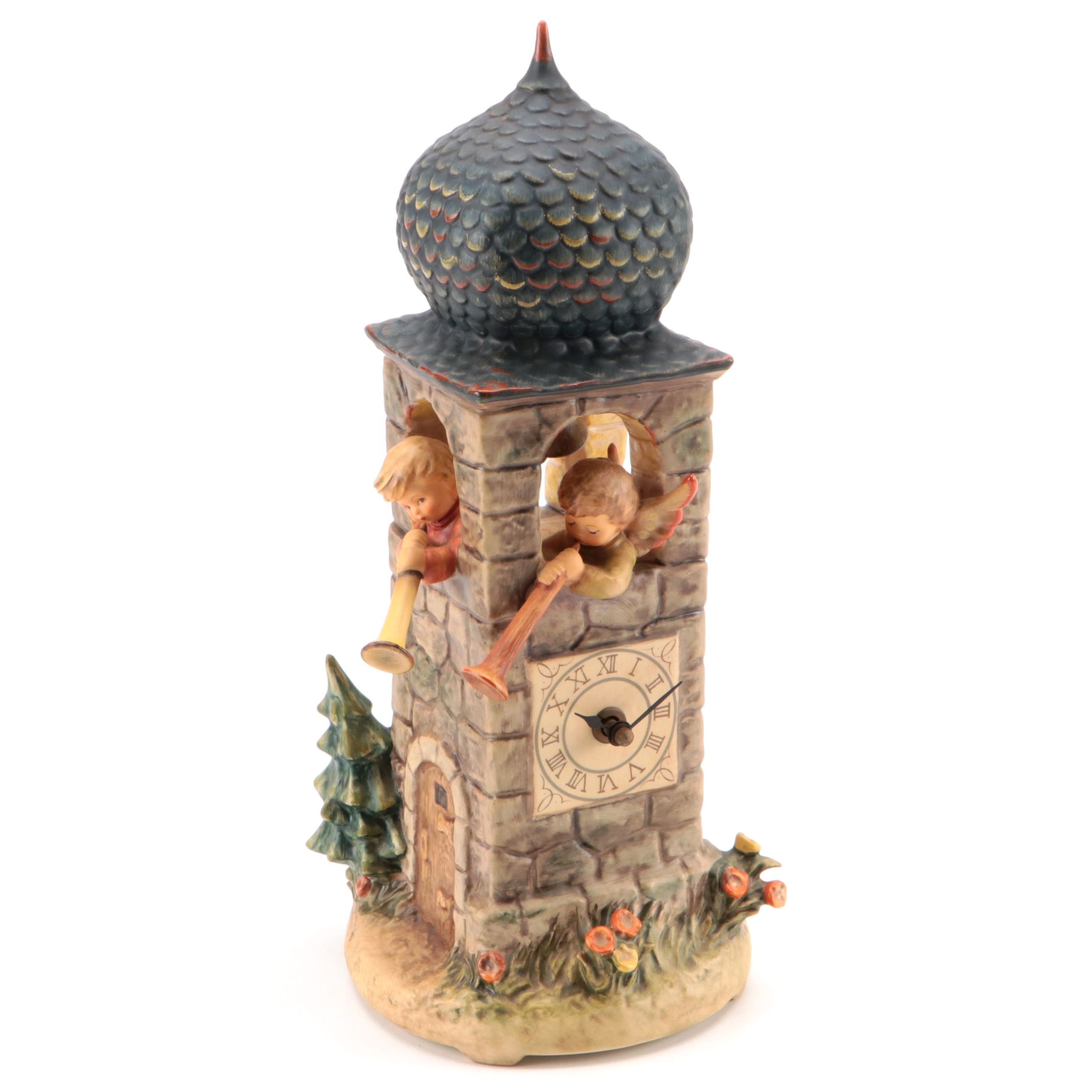 Goebel Century Collection Porcelain "Call to Worship" Hummel Clock