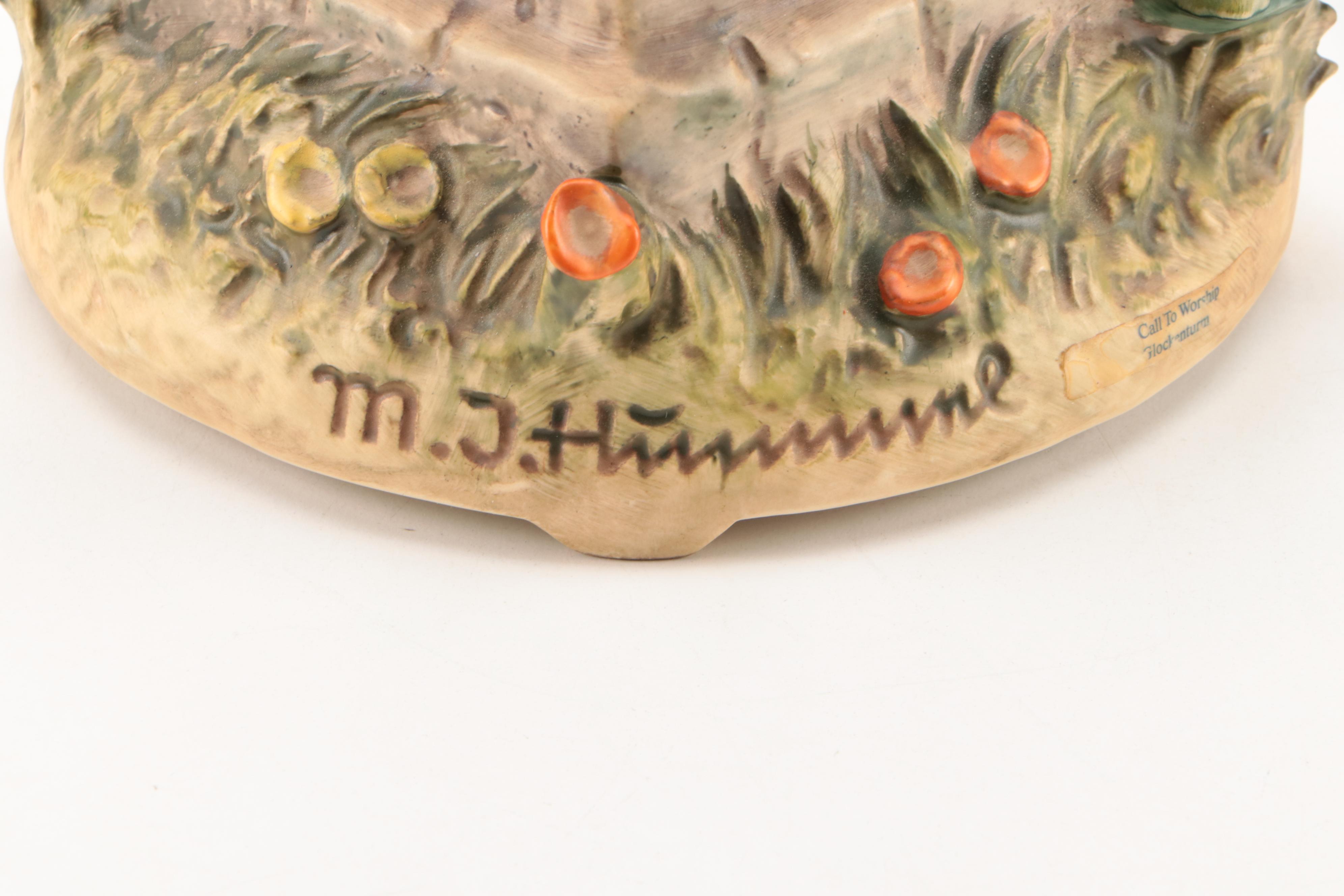 Goebel Century Collection Porcelain "Call to Worship" Hummel Clock