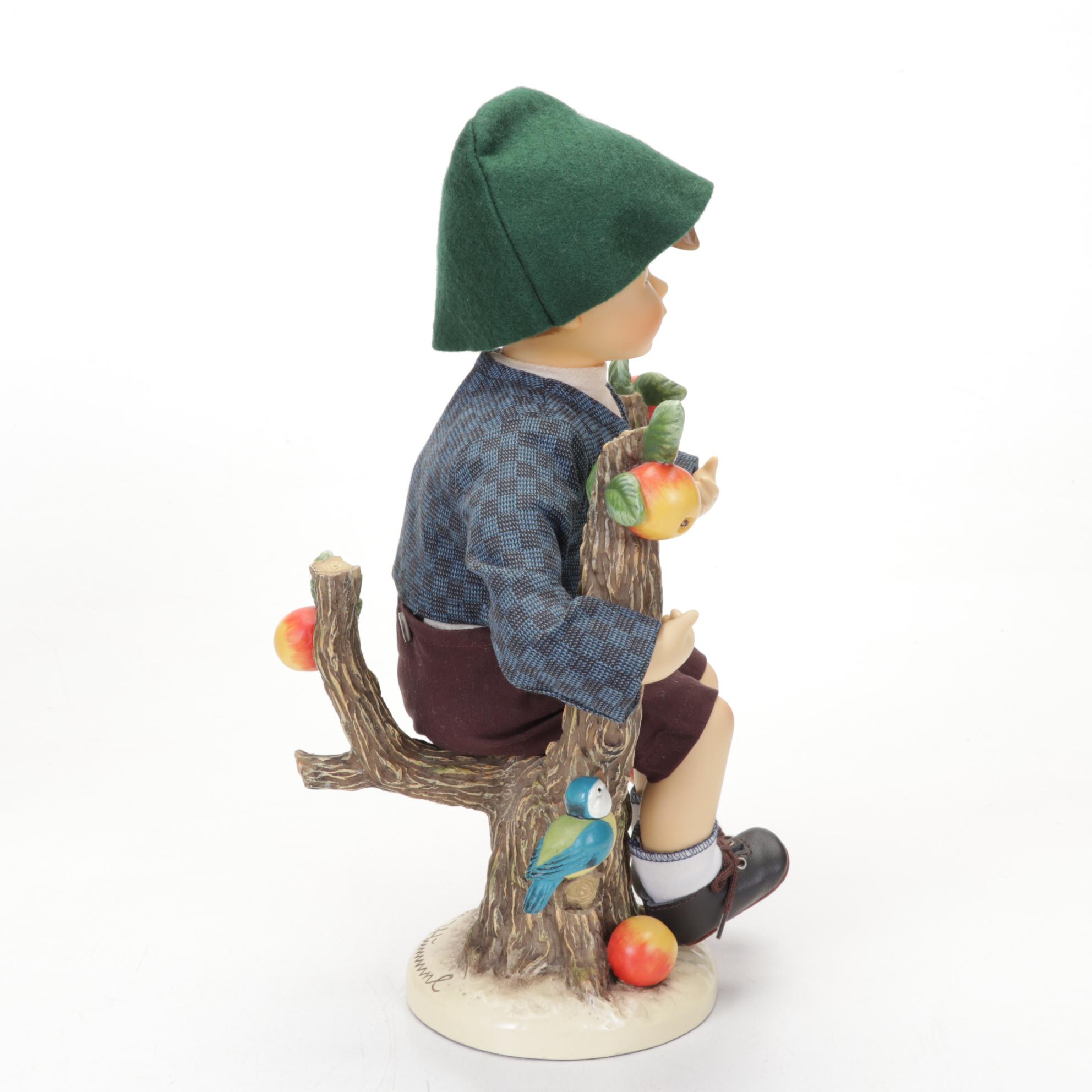 Goebel "Apple Tree Boy" and "Apple Tree Girl" Porcelain Hummel Dolls