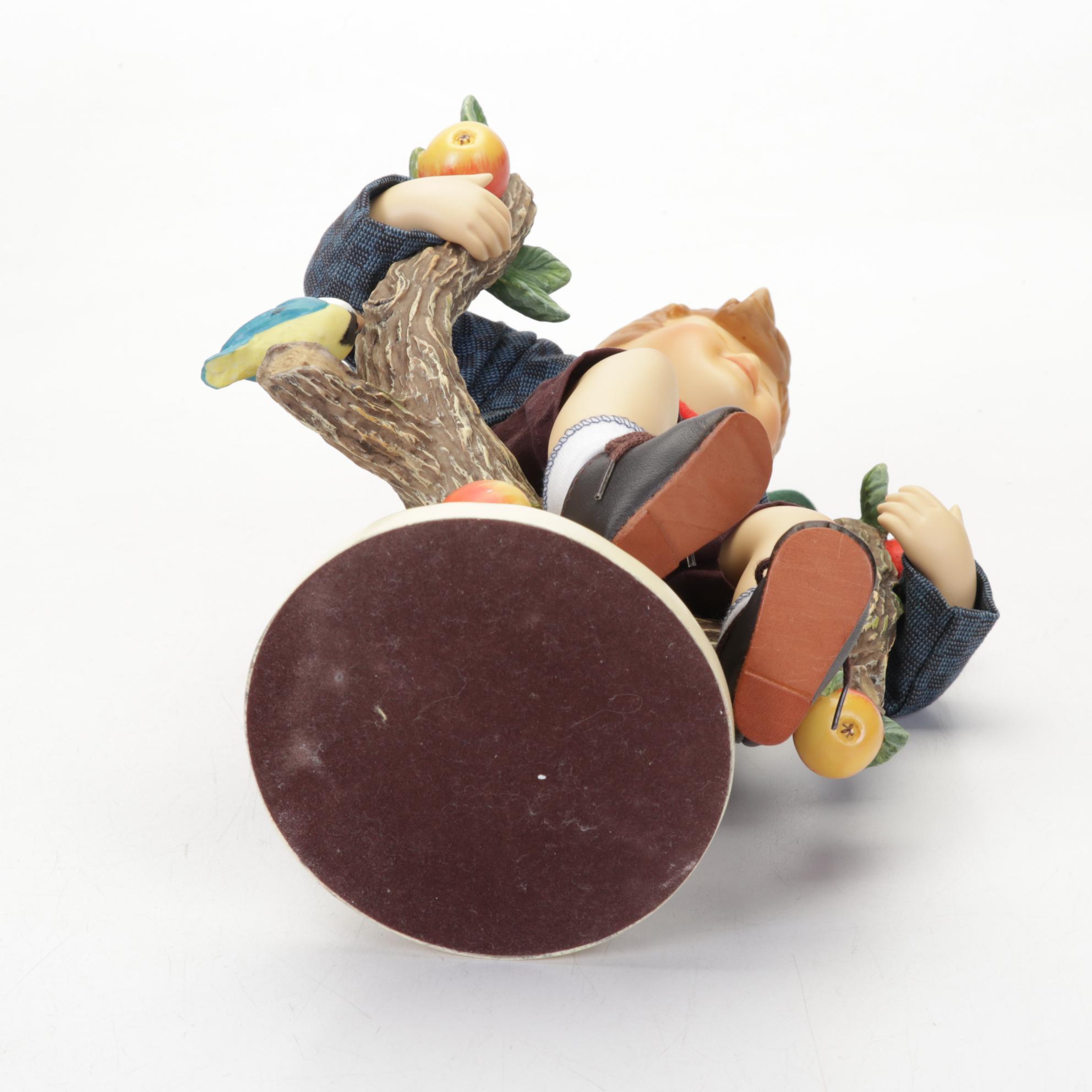 Goebel "Apple Tree Boy" and "Apple Tree Girl" Porcelain Hummel Dolls