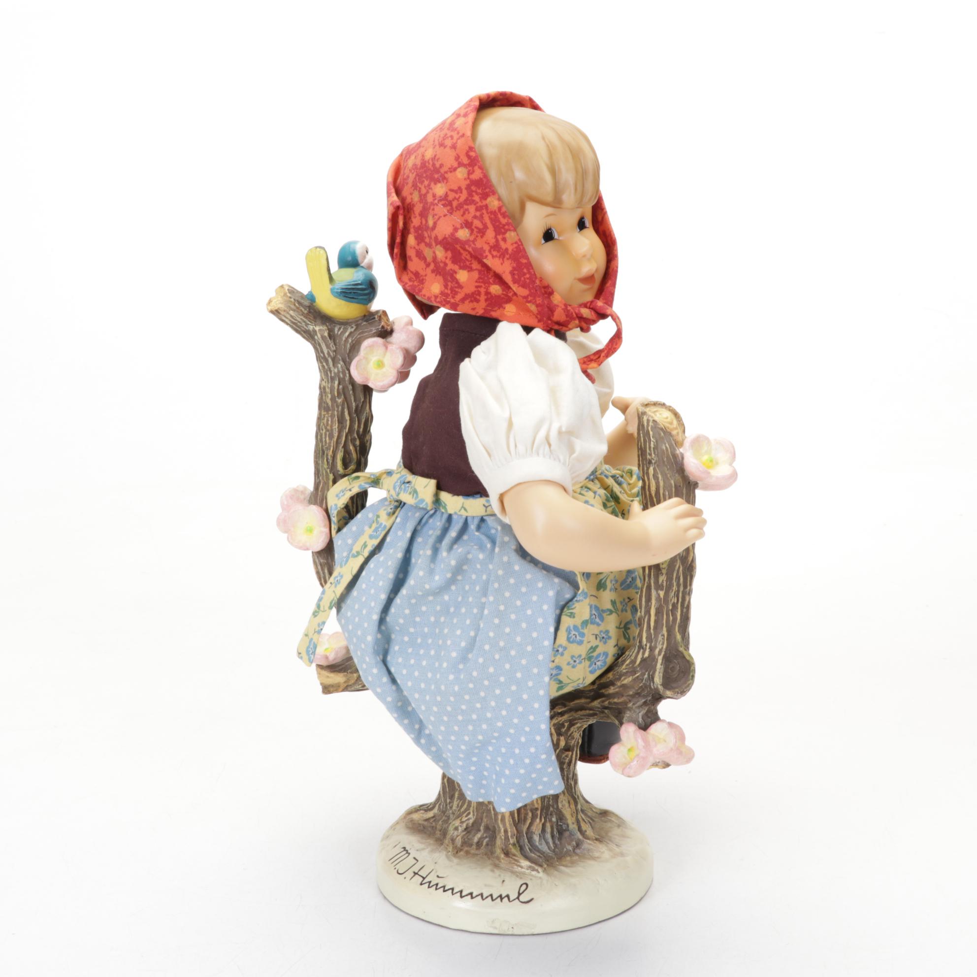 Goebel "Apple Tree Boy" and "Apple Tree Girl" Porcelain Hummel Dolls