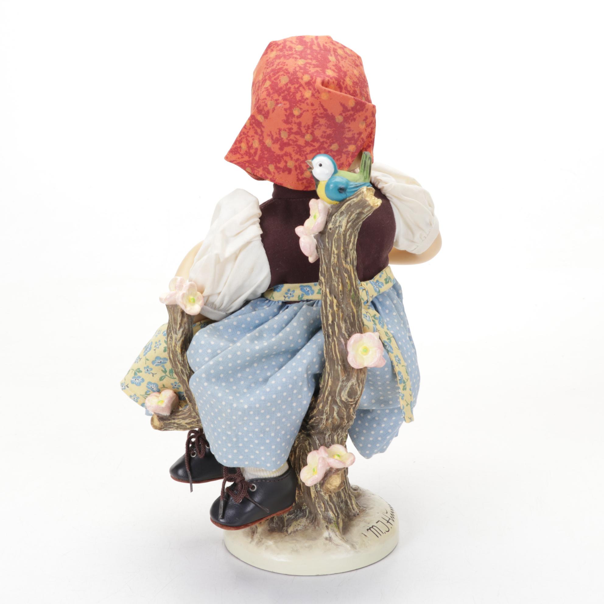 Goebel "Apple Tree Boy" and "Apple Tree Girl" Porcelain Hummel Dolls