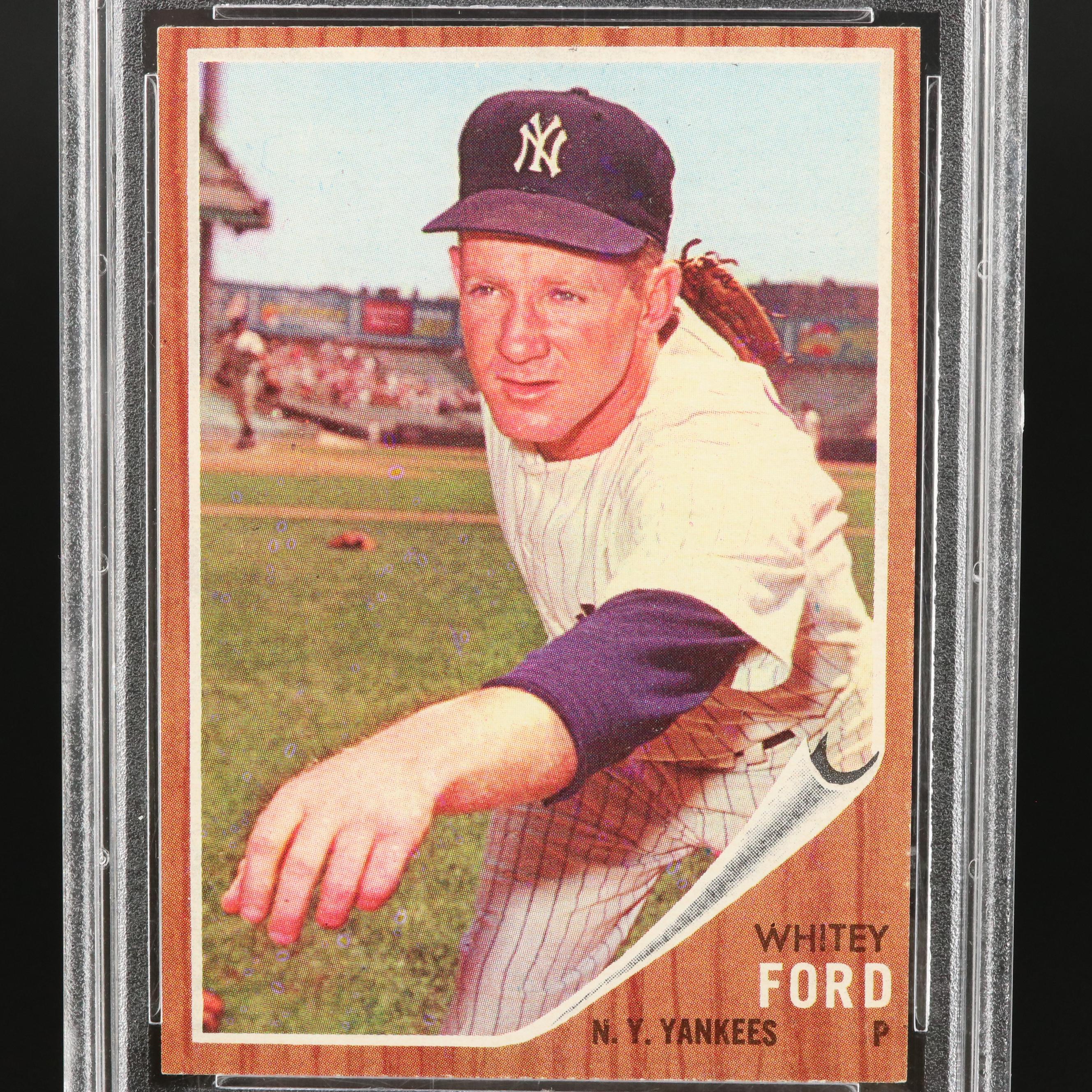 1962 Topps Whitey Ford New York Yankees #310 Graded PSA NM-MT 8 Baseball Card