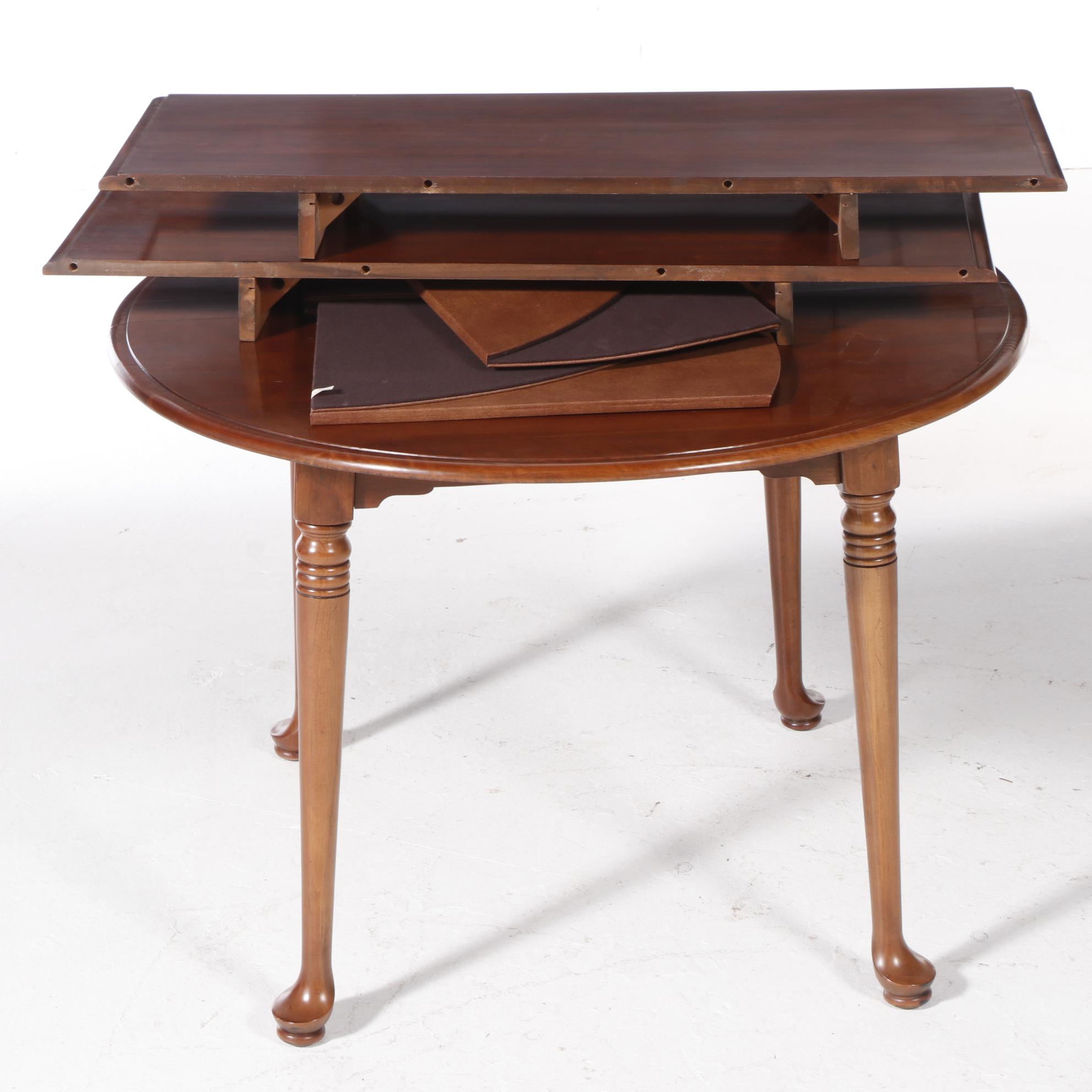 Five-Piece Colonial Style Cherrywood Dining Set, Including Davis Cabinet Company