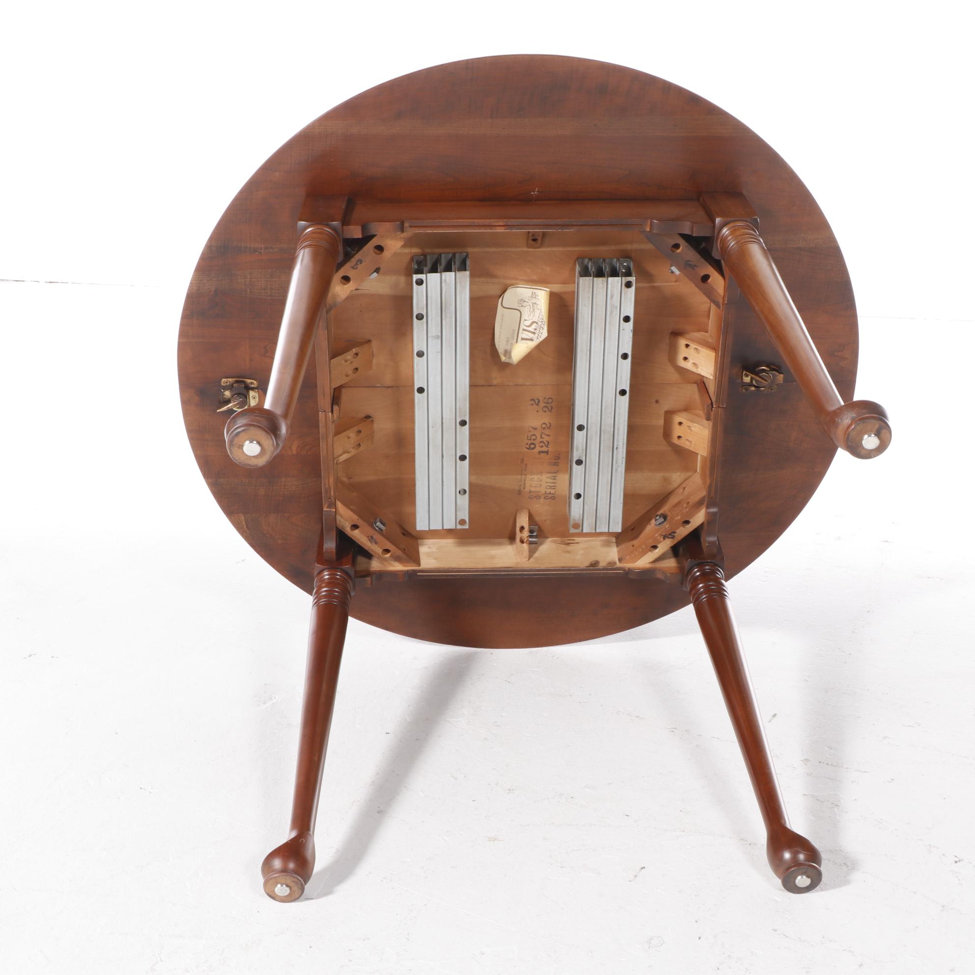 Five-Piece Colonial Style Cherrywood Dining Set, Including Davis Cabinet Company