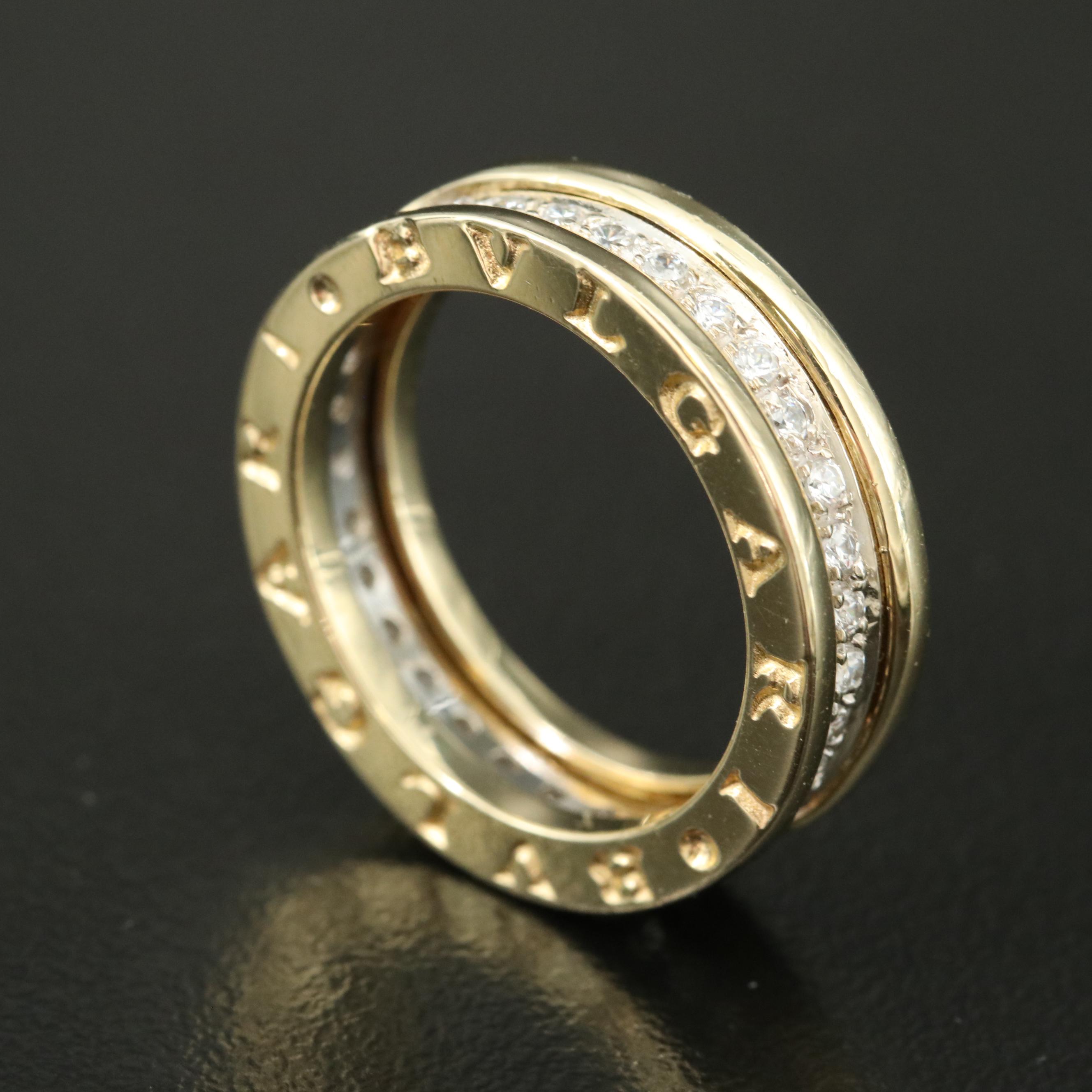 BVLGARI 14K Cubic Zirconia Ring