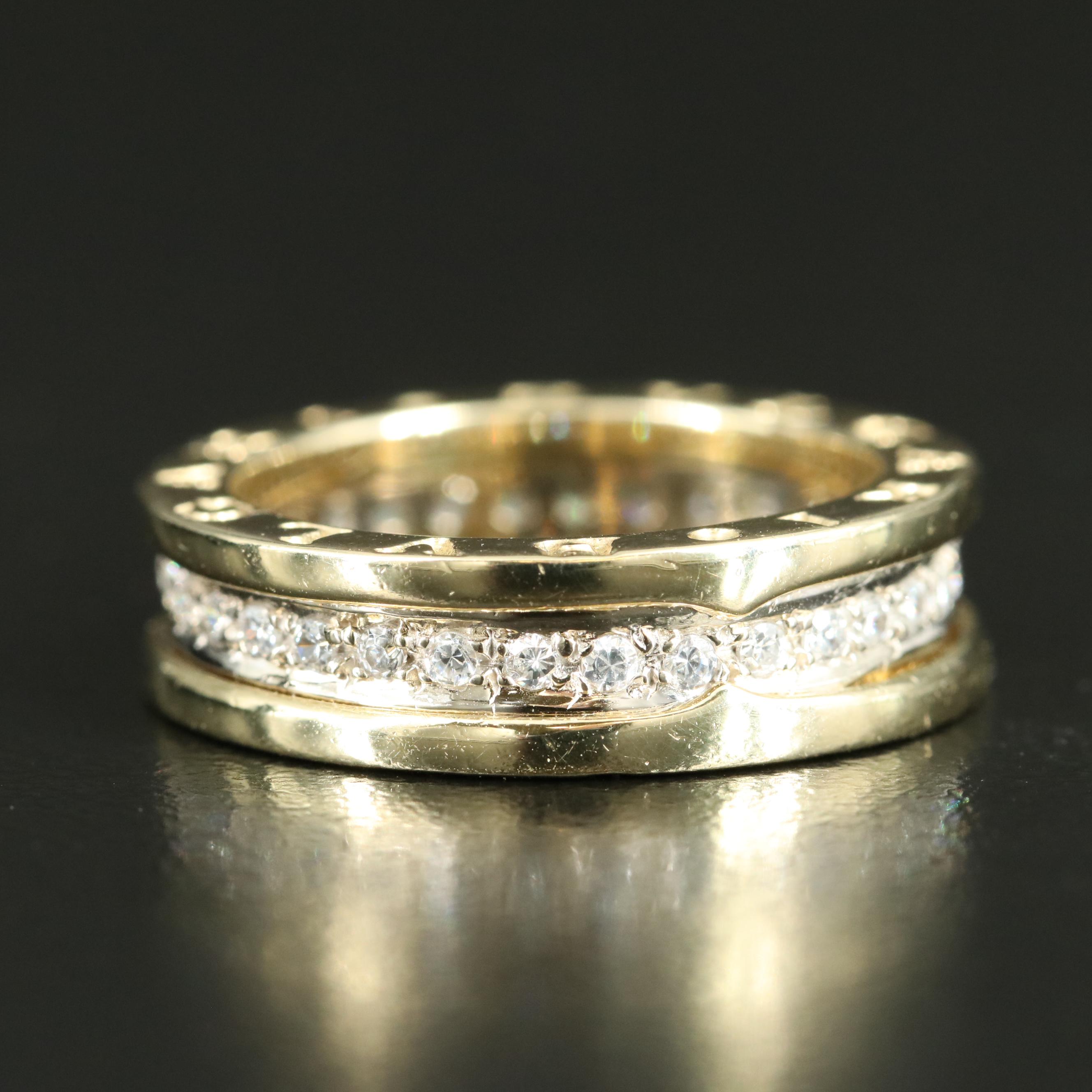 BVLGARI 14K Cubic Zirconia Ring