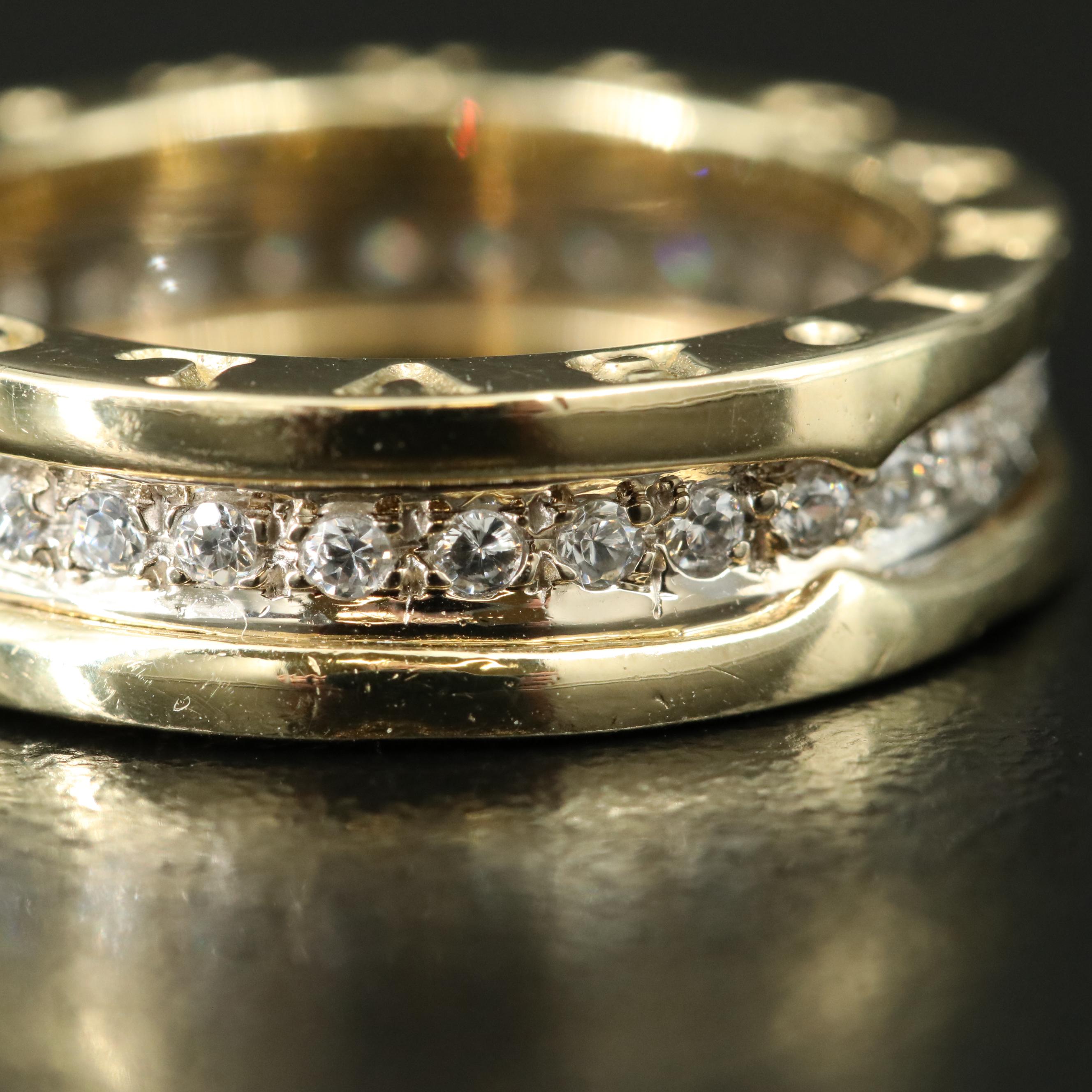 BVLGARI 14K Cubic Zirconia Ring